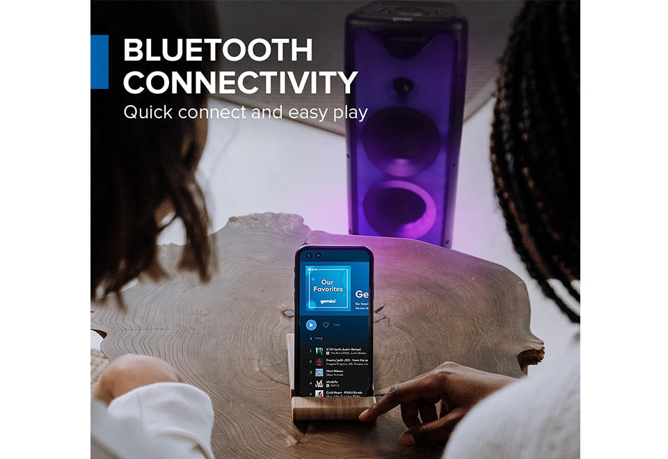 Bluetooth Party Speaker with LED Lights