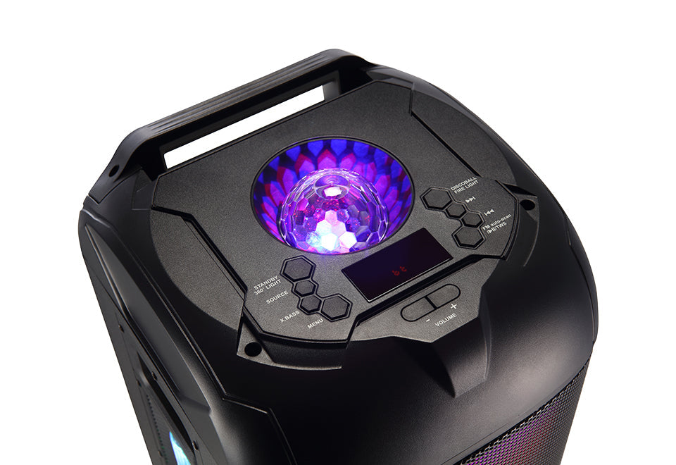 360° Portable Bluetooth Speaker With LED Party Lighting