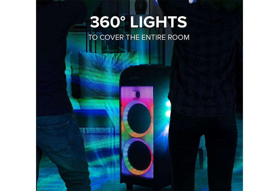 360° Portable Bluetooth Speaker With LED Party Lighting