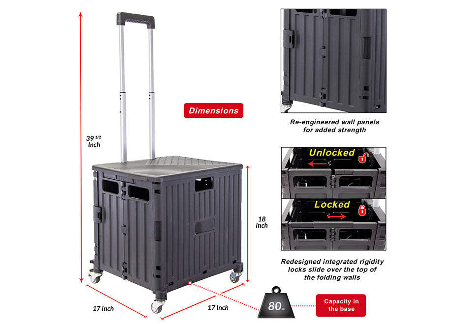 Quick Cart 360° Four Wheeled Rolling Crate