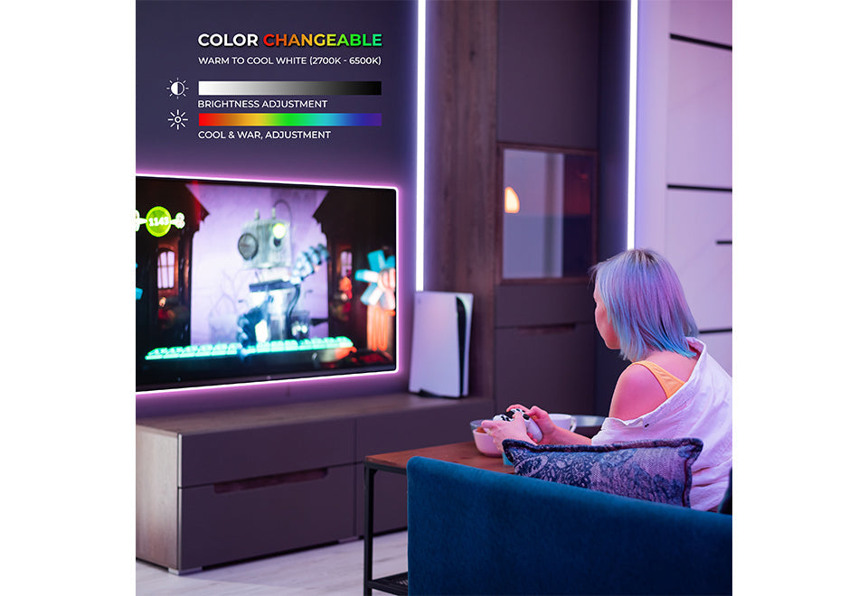 Smart Wi-Fi LED Strip Lights for TV and Computer