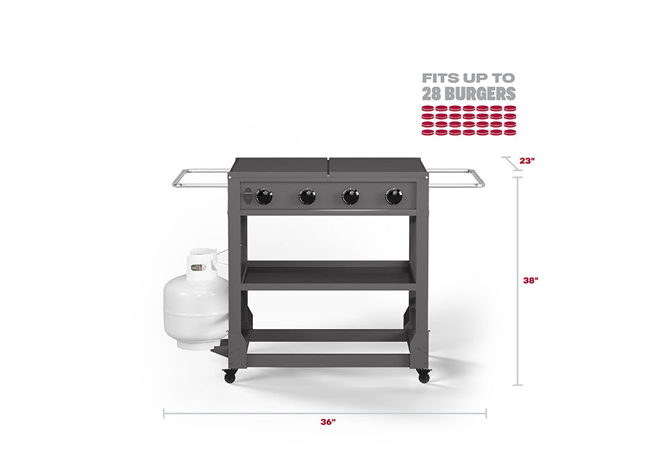 4-Burner Outdoor Griddle with Cover