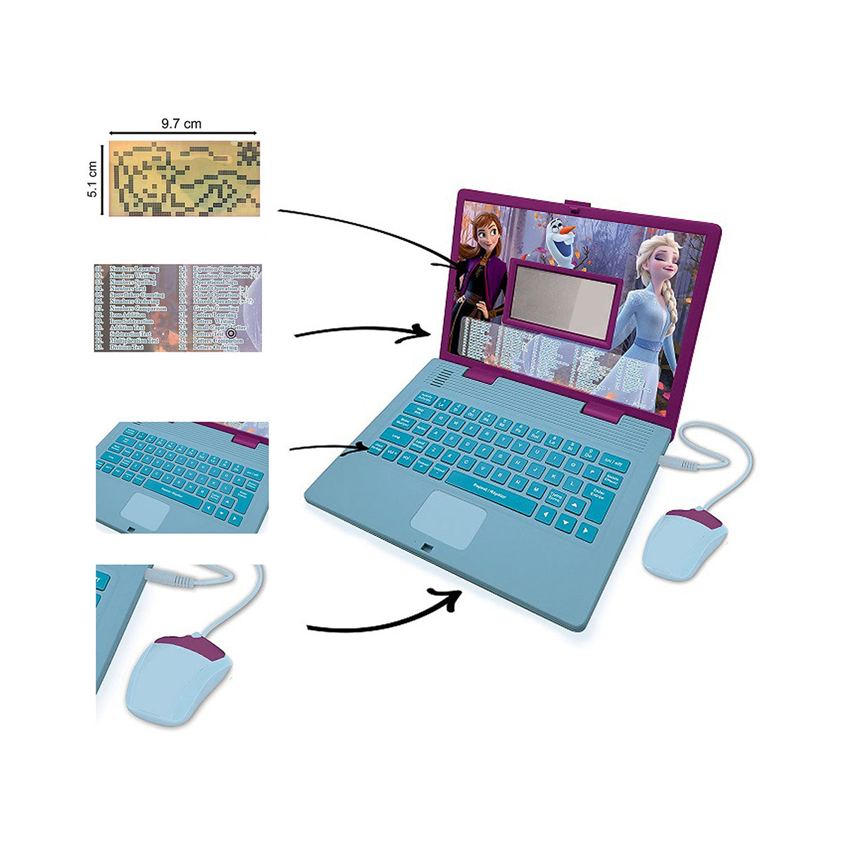 Disney Frozen Bilingual Talking Educational Laptop