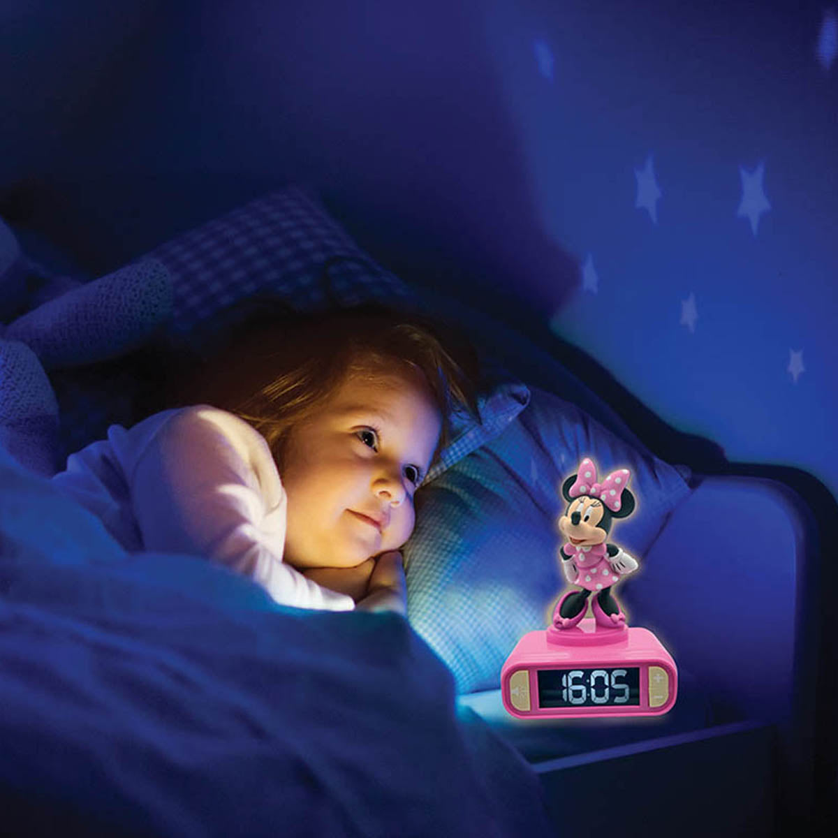 Disney Minnie Mouse Digital Alarm Clock with Nightlight