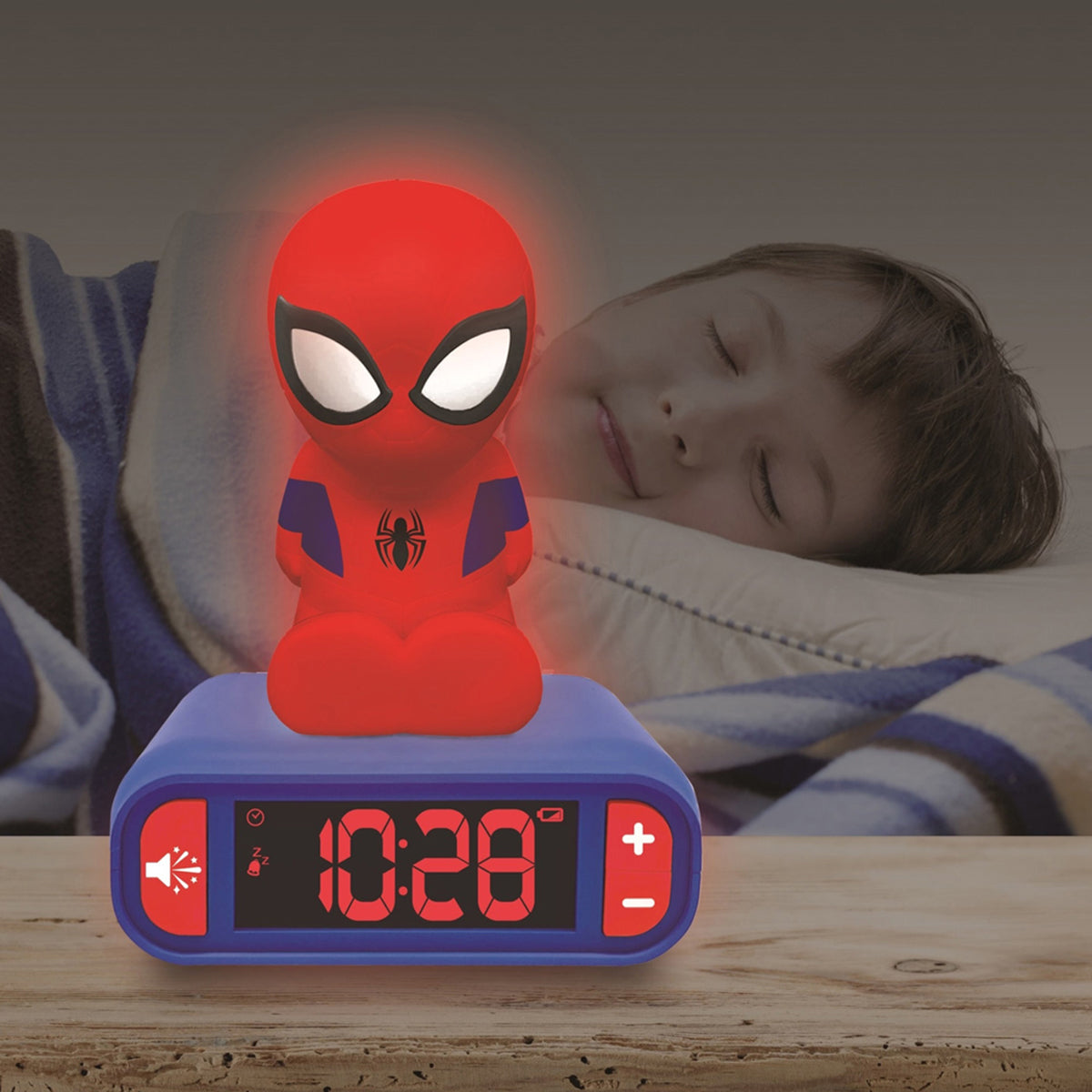 Spiderman Digital Alarm Clock with Nightlight