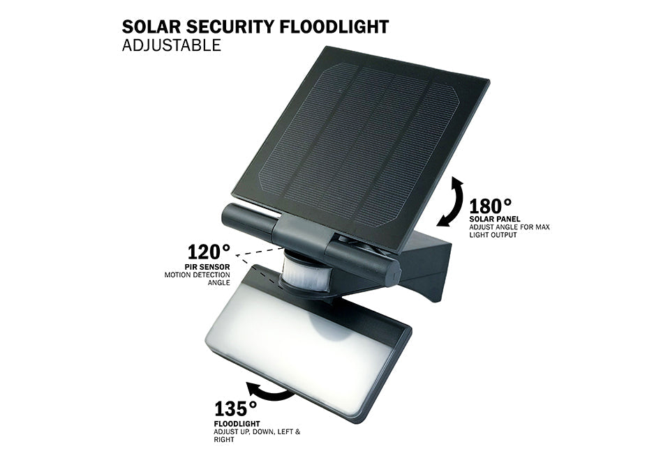 Motion Activated LED Solar Powered Flood Light