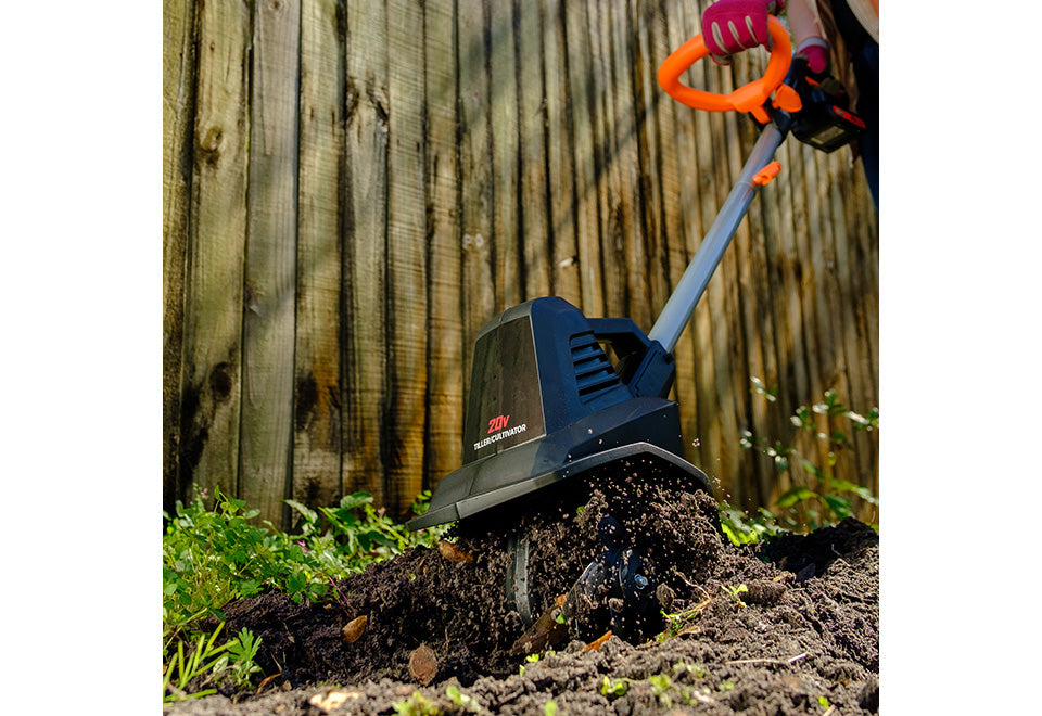 20-Volt 7.5'' Cordless Garden Tiller Cultivator