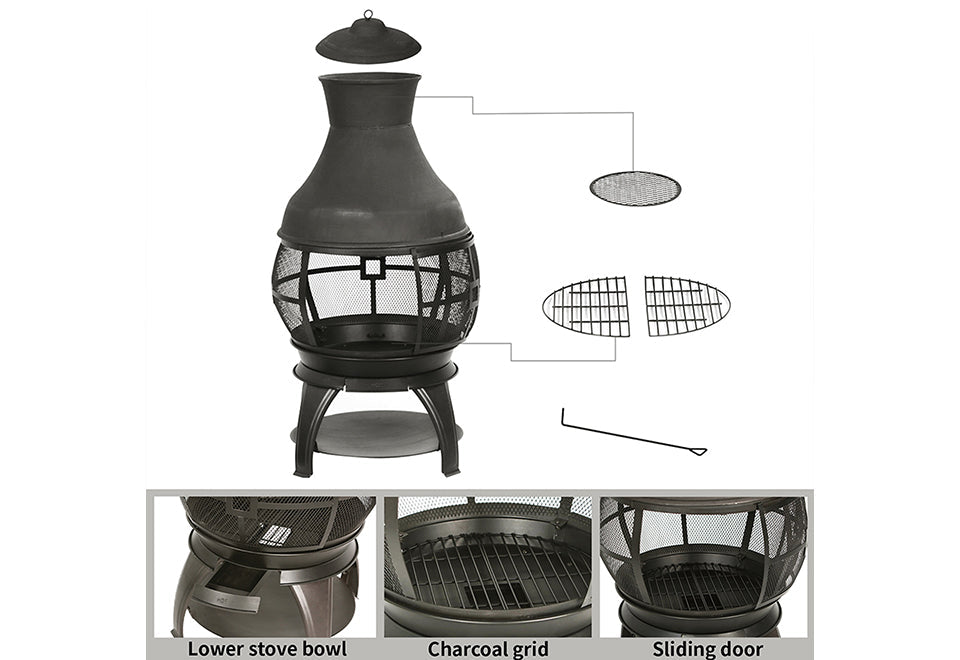 45'' Cast Iron Chiminea