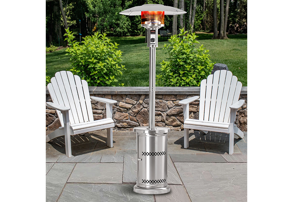 48,000 BTU Stainless Steel Floorstanding Patio Heater