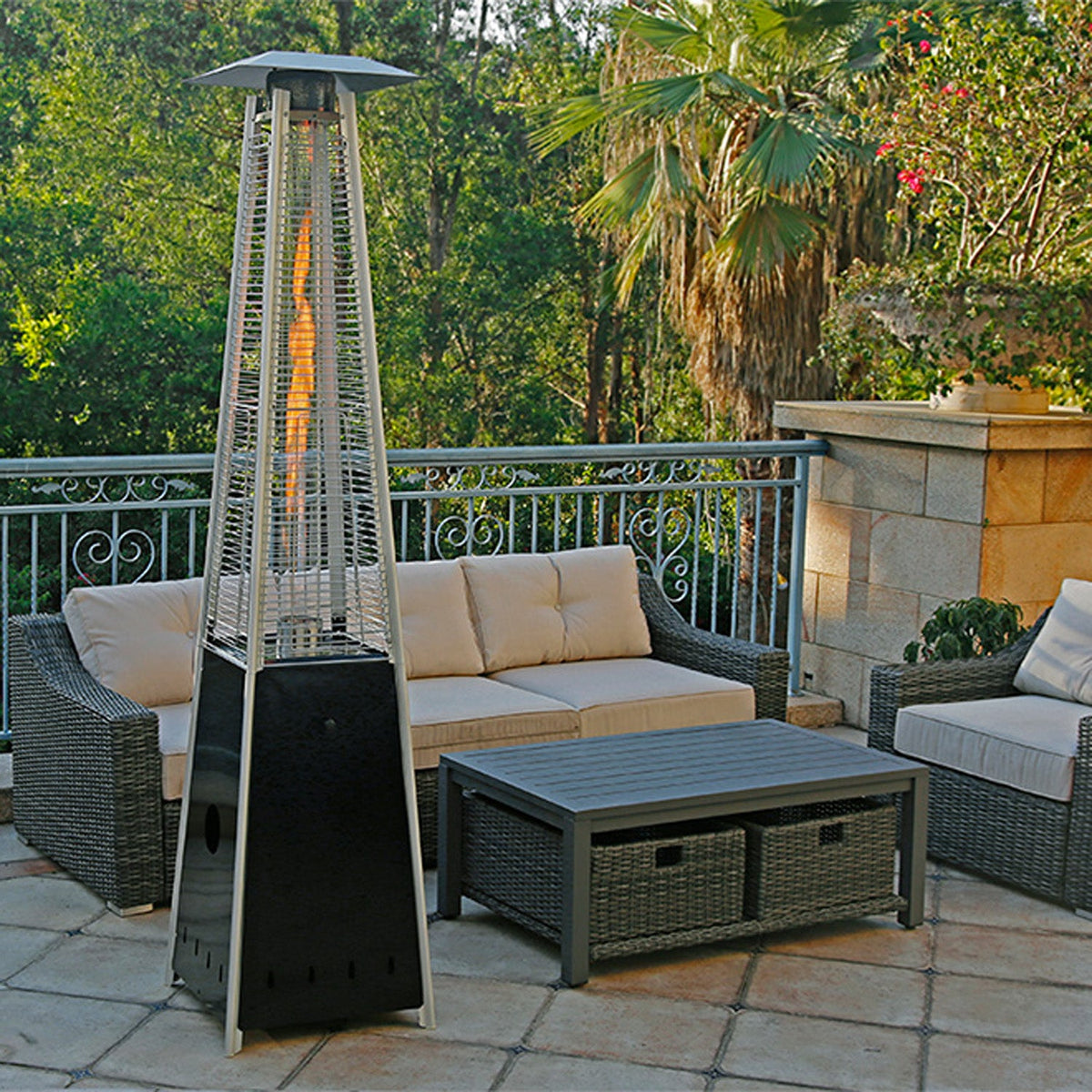 40,000 BTU Pyramid Floorstanding Patio Heater