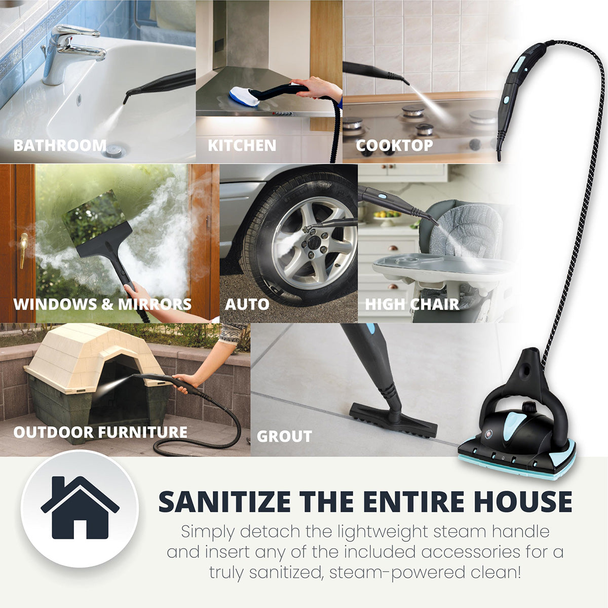 Vapour Pro 18-Piece All-in-One Hybrid Steam Mop and Steam Cleaner