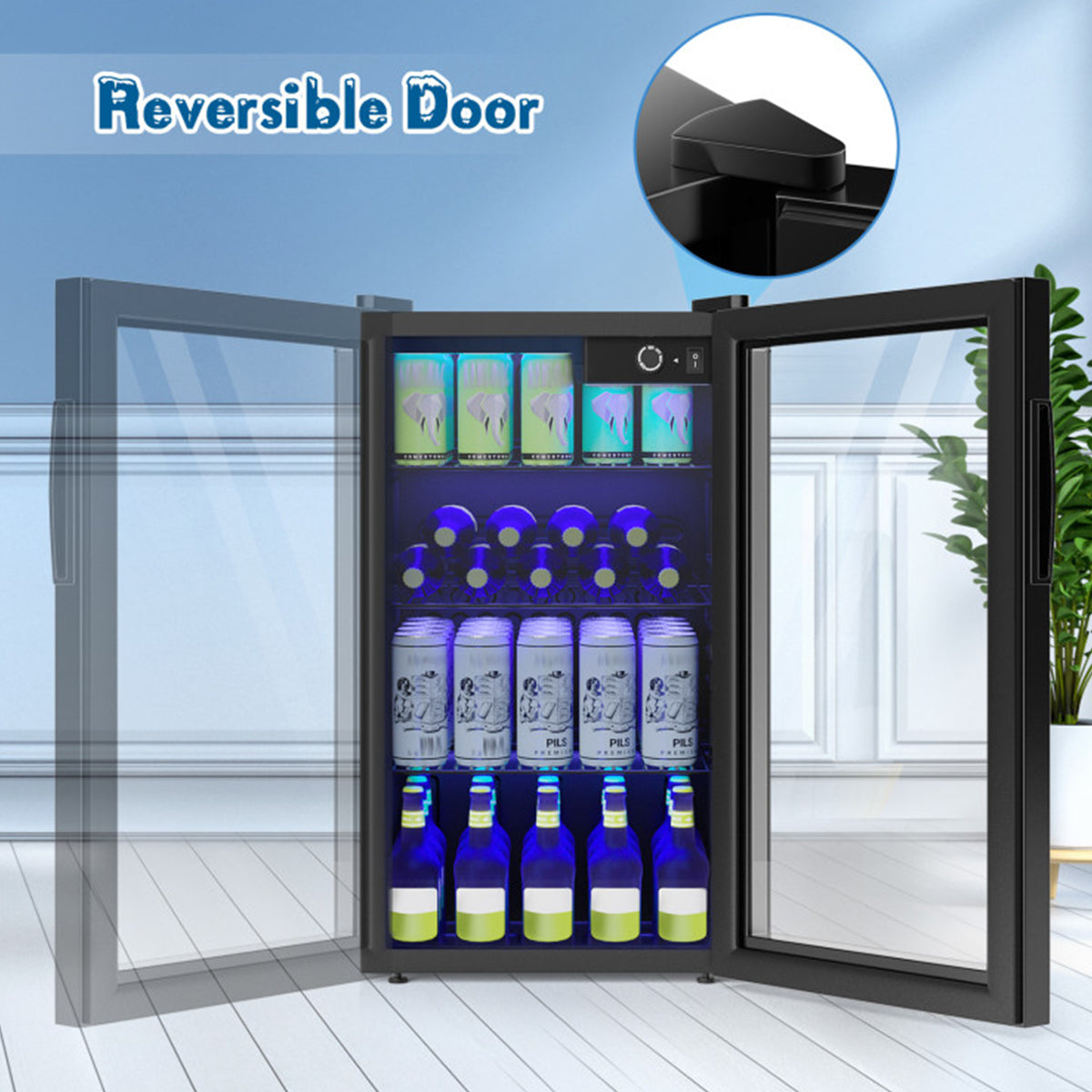 120 Can Beverage Refrigerator with Glass Door