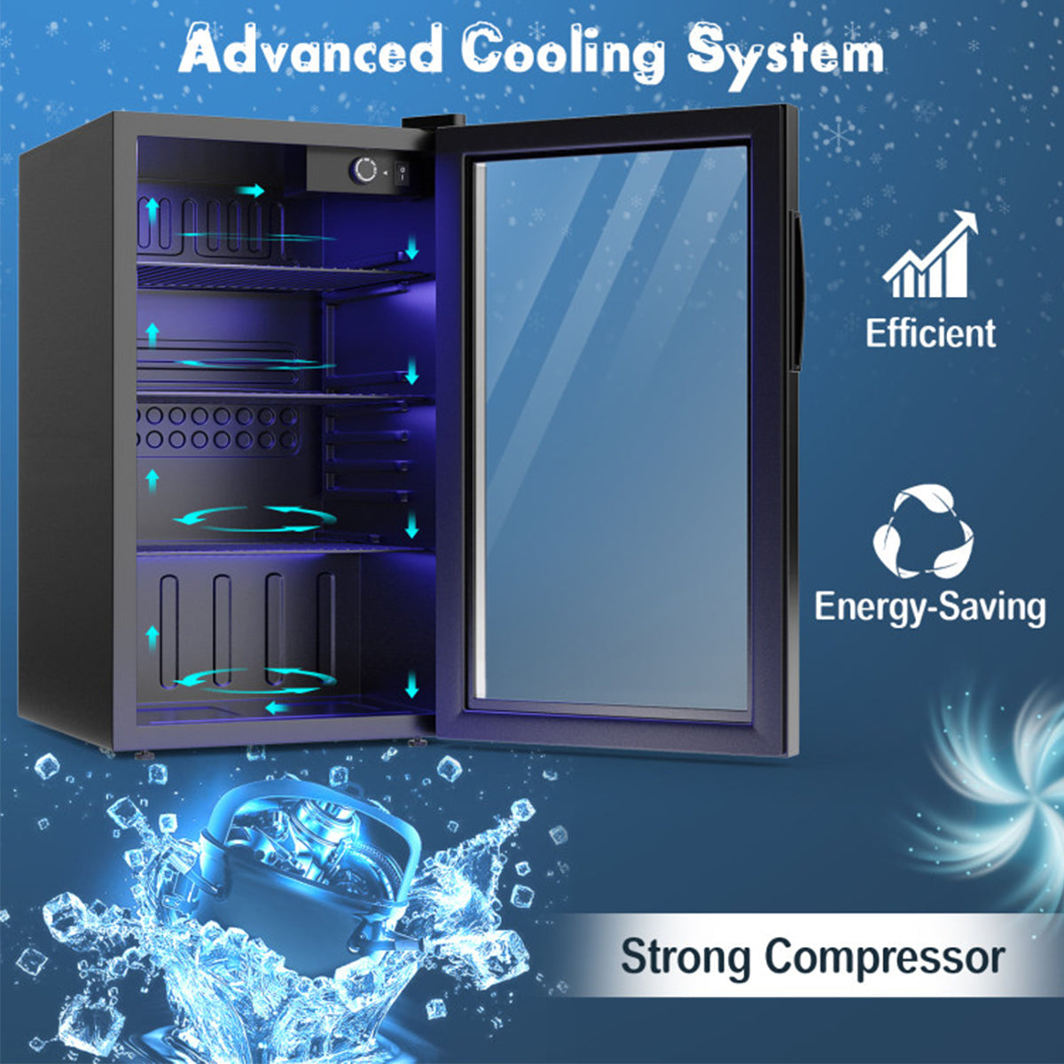 120 Can Beverage Refrigerator with Glass Door