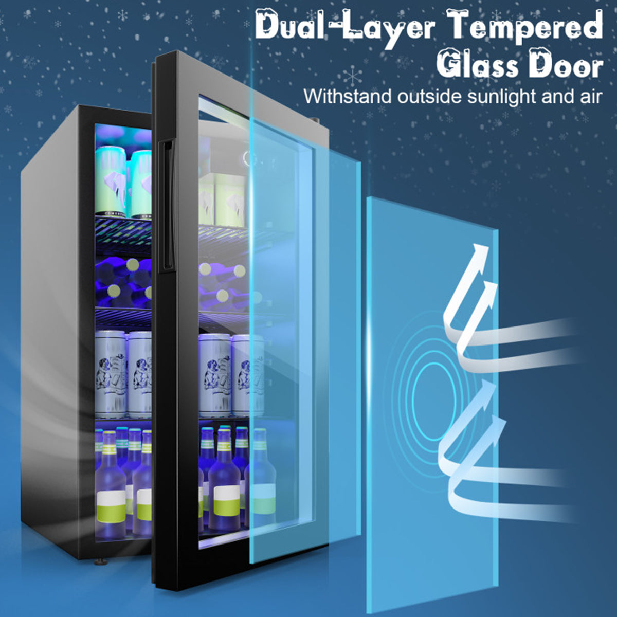 120 Can Beverage Refrigerator with Glass Door