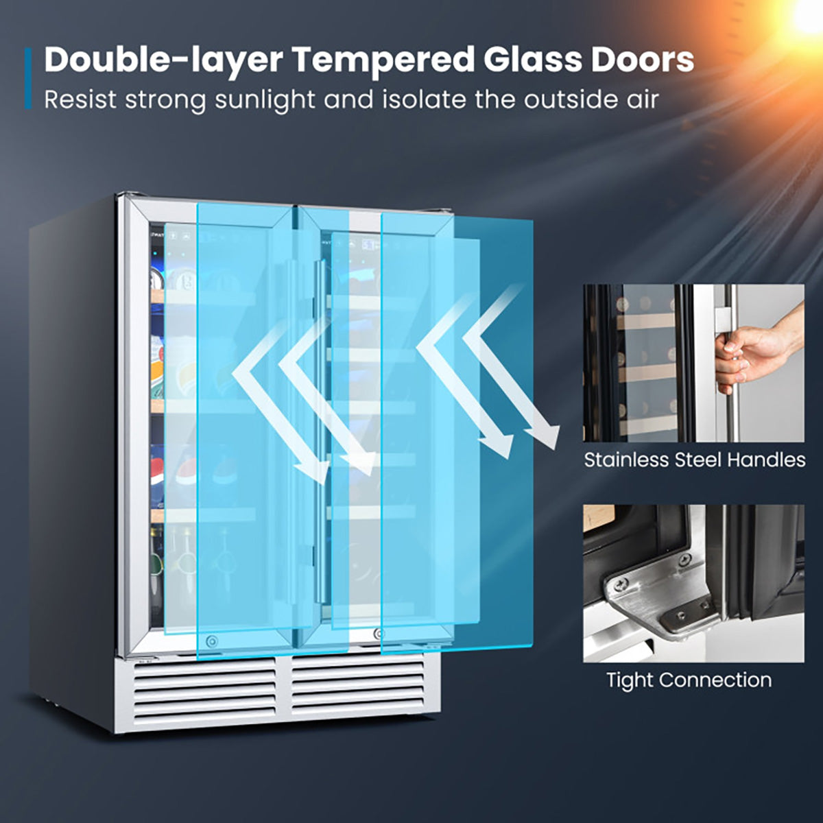 24'' Dual Zone Wine and Beverage Cooler