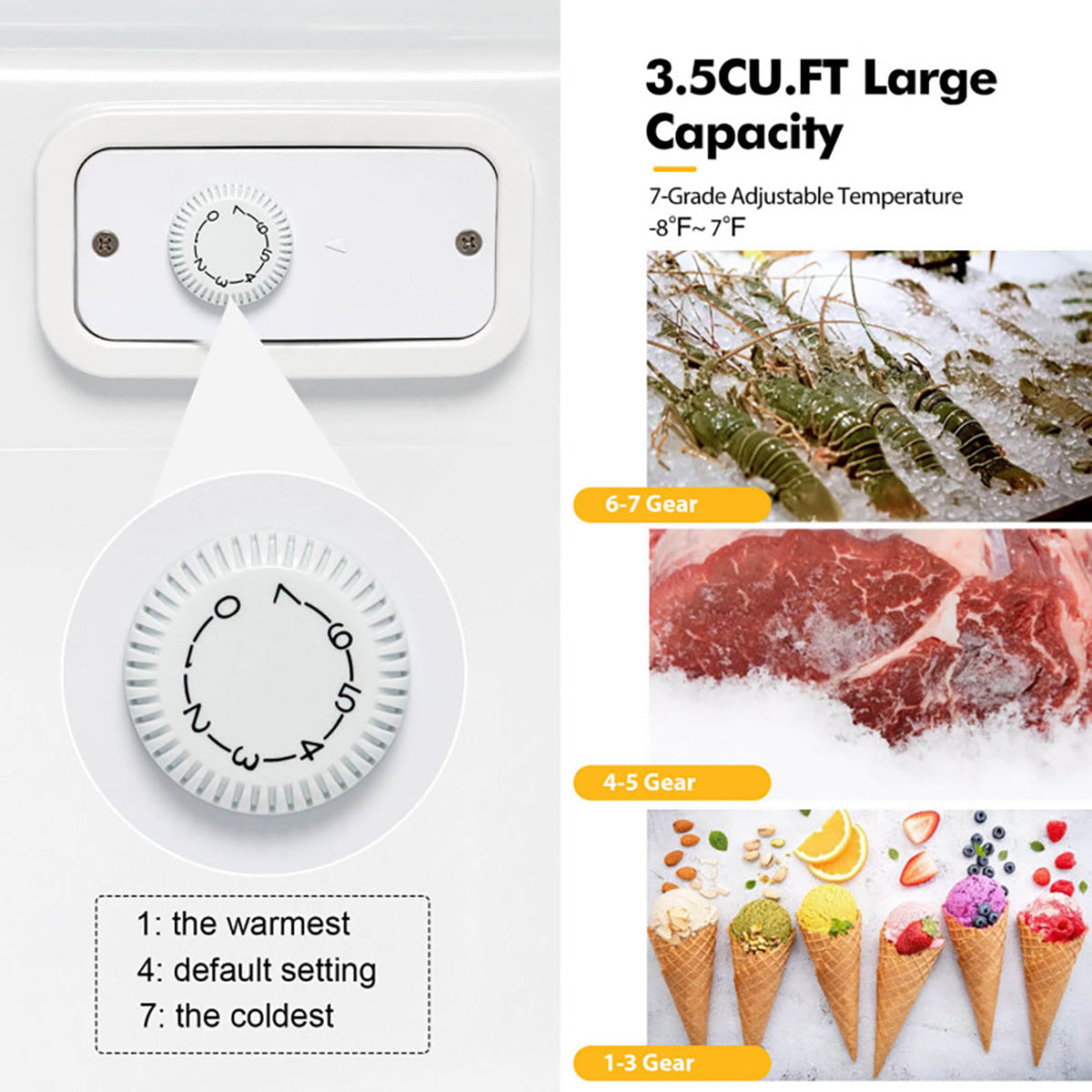 3 Cu. Ft. Manual Defrost Upright Freezer