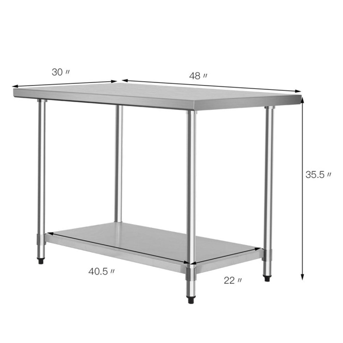 Stainless Steel Commercial Kitchen Worktable