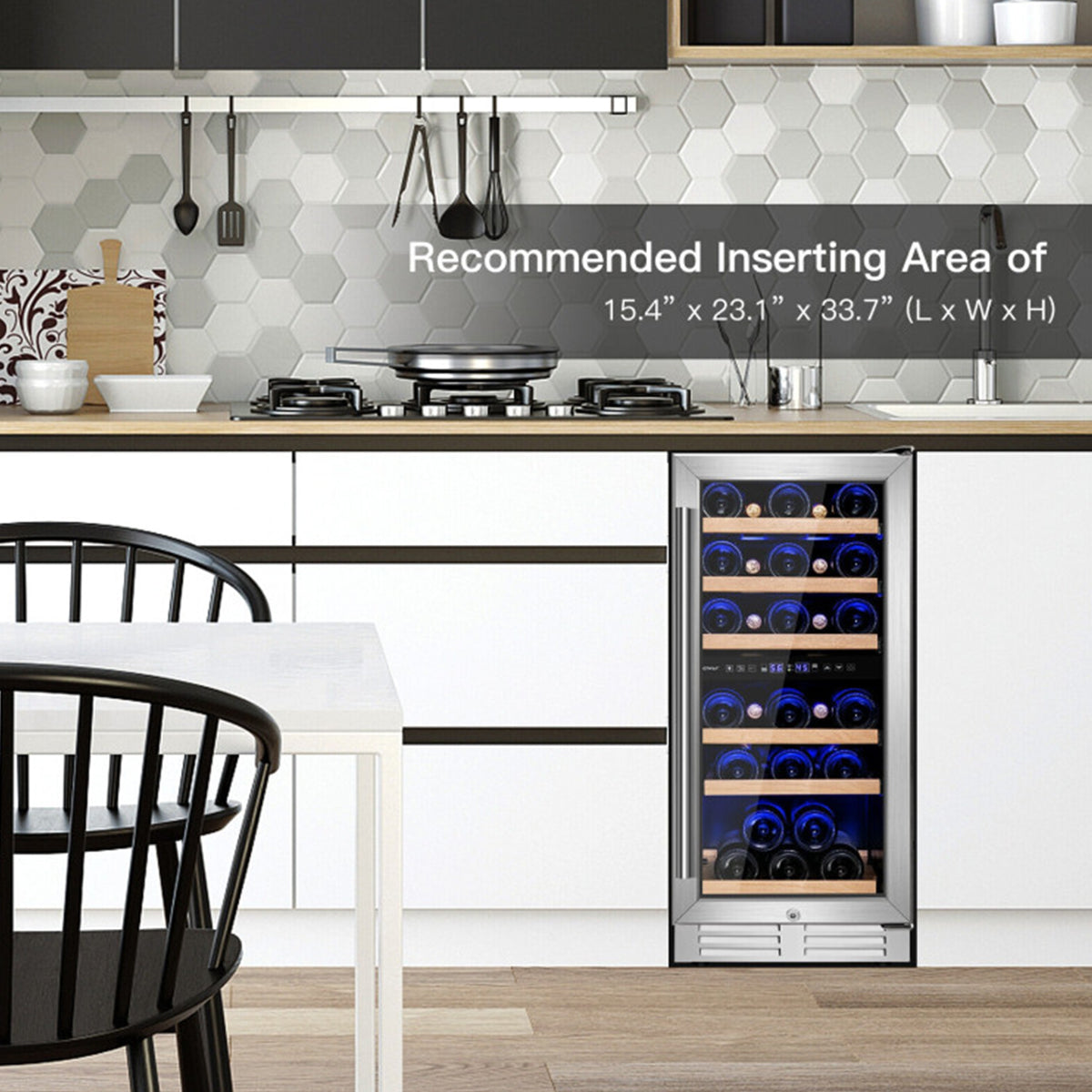 30-Bottle Dual Zone Freestanding Wine Cooler