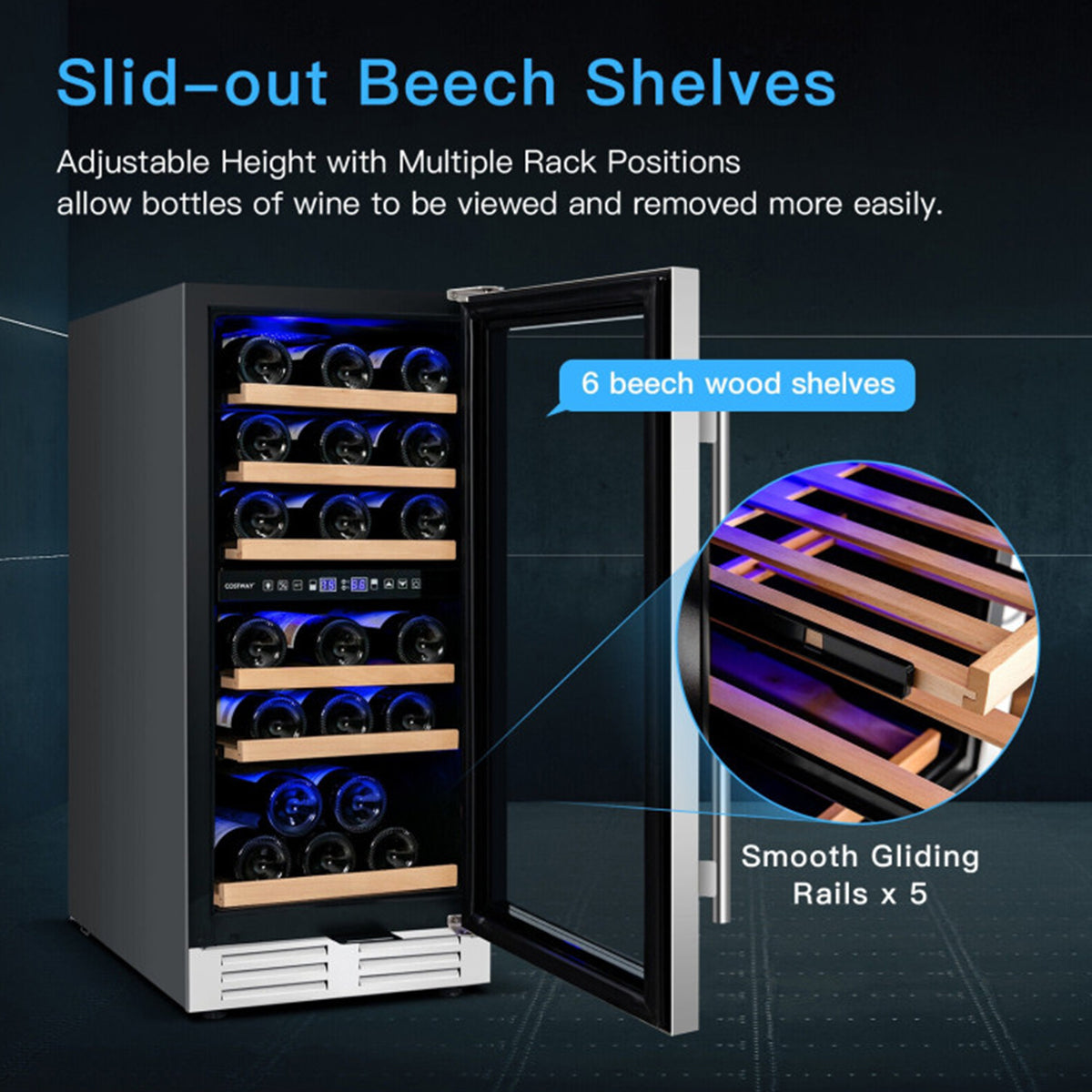 30-Bottle Dual Zone Freestanding Wine Cooler