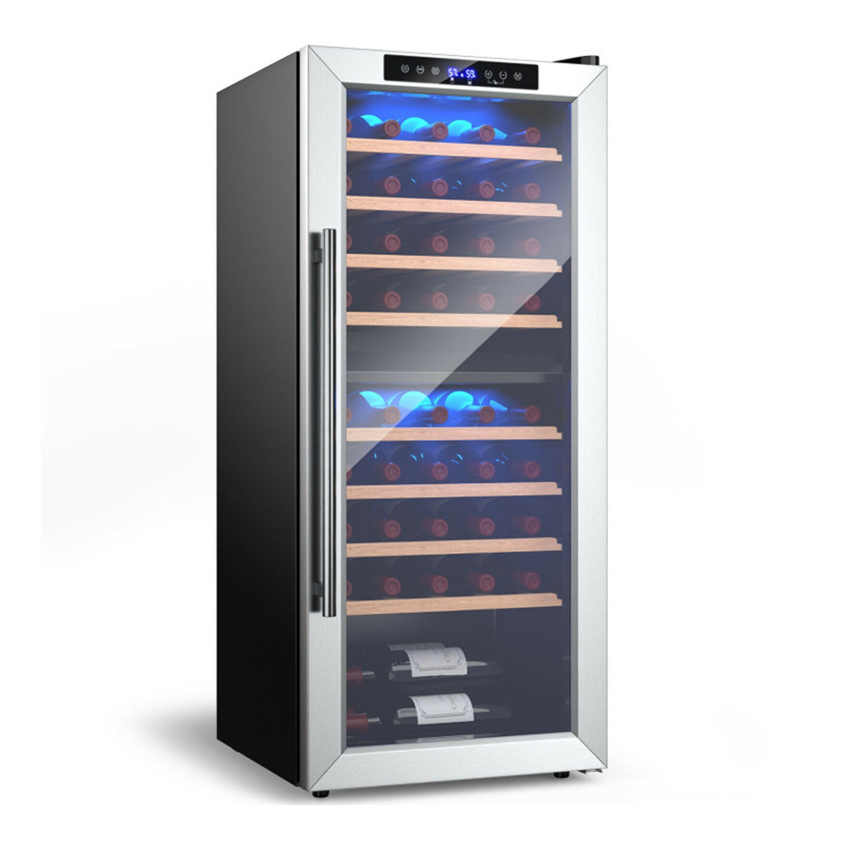 Dual Zone 43 Bottle Wine Cooler Refrigerator