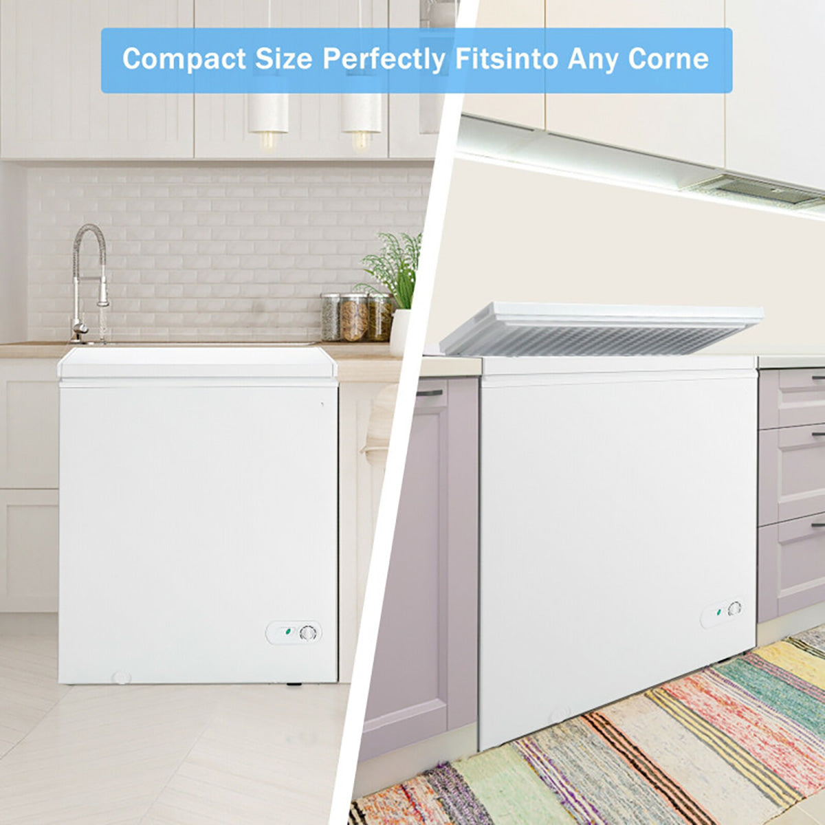 5 Cu. Ft. Chest Freezer with 3 Removable Storage Baskets