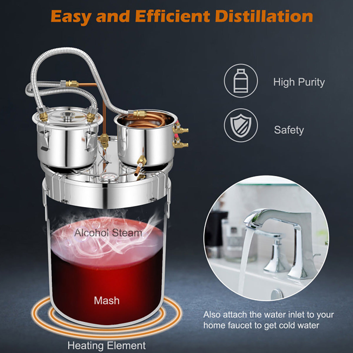 Stainless Steel Home Distillery Kit