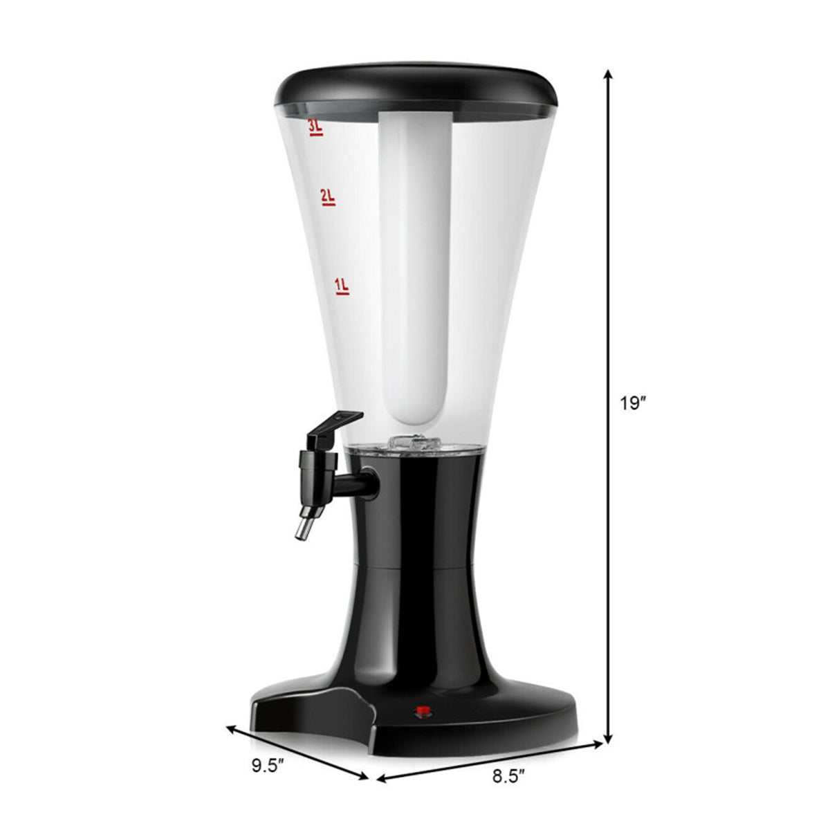 Draft Beer Tower Dispenser with LED Lights (Set of 2)