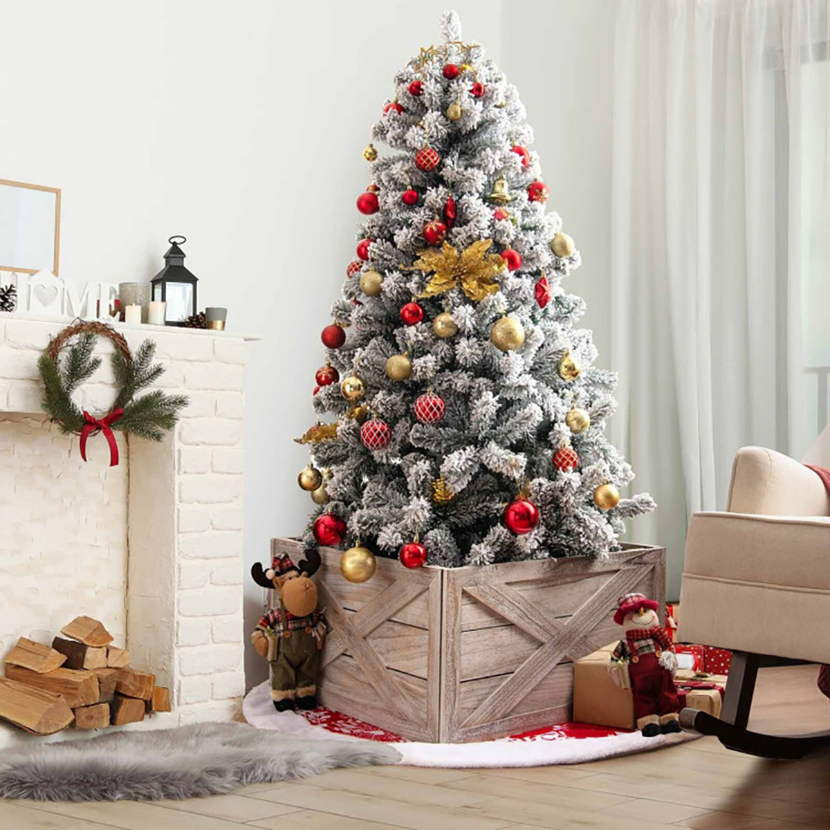 28.5'' Wooden Christmas Tree Collar