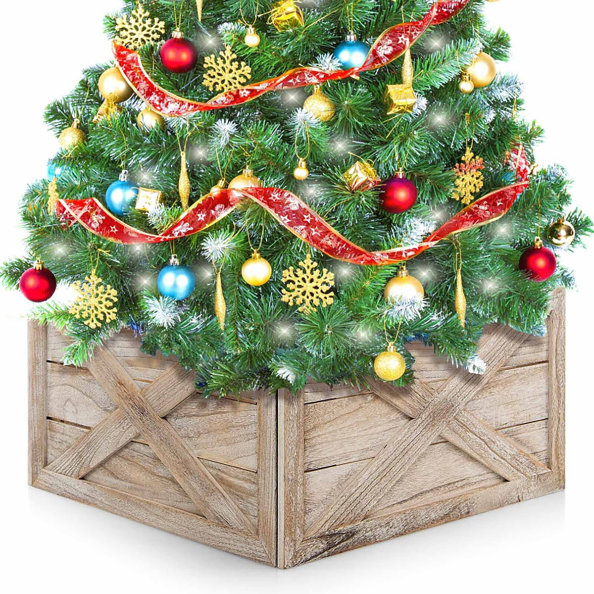 28.5'' Wooden Christmas Tree Collar