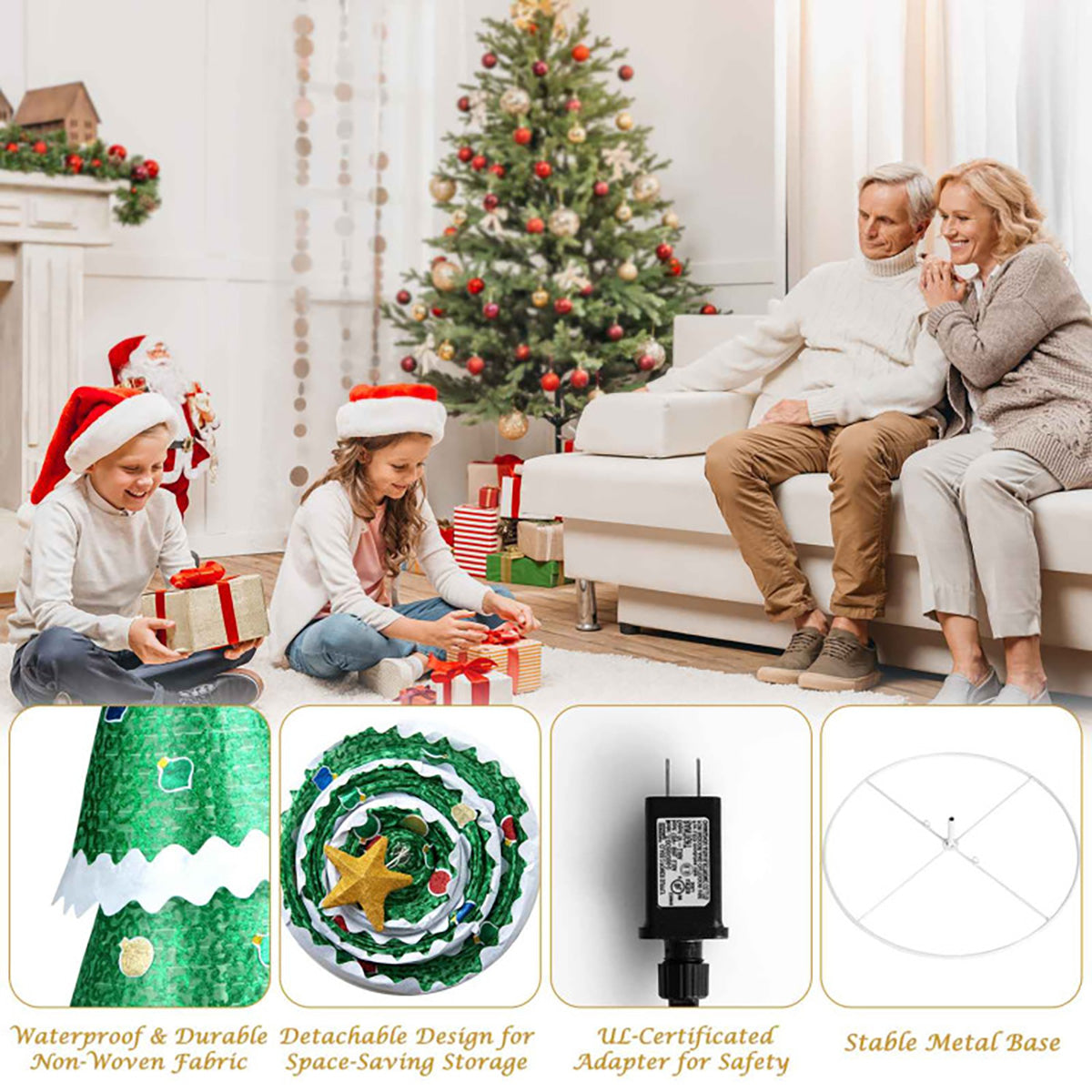 4.6' Pre-Lit Pop-up Christmas Tree