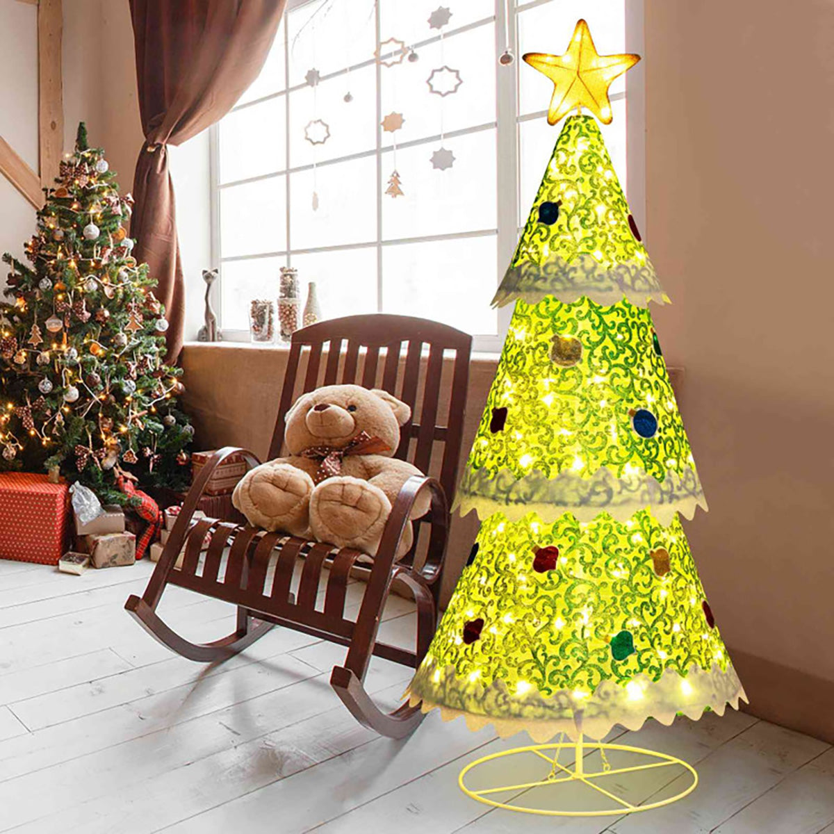 4.6' Pre-Lit Pop-up Christmas Tree