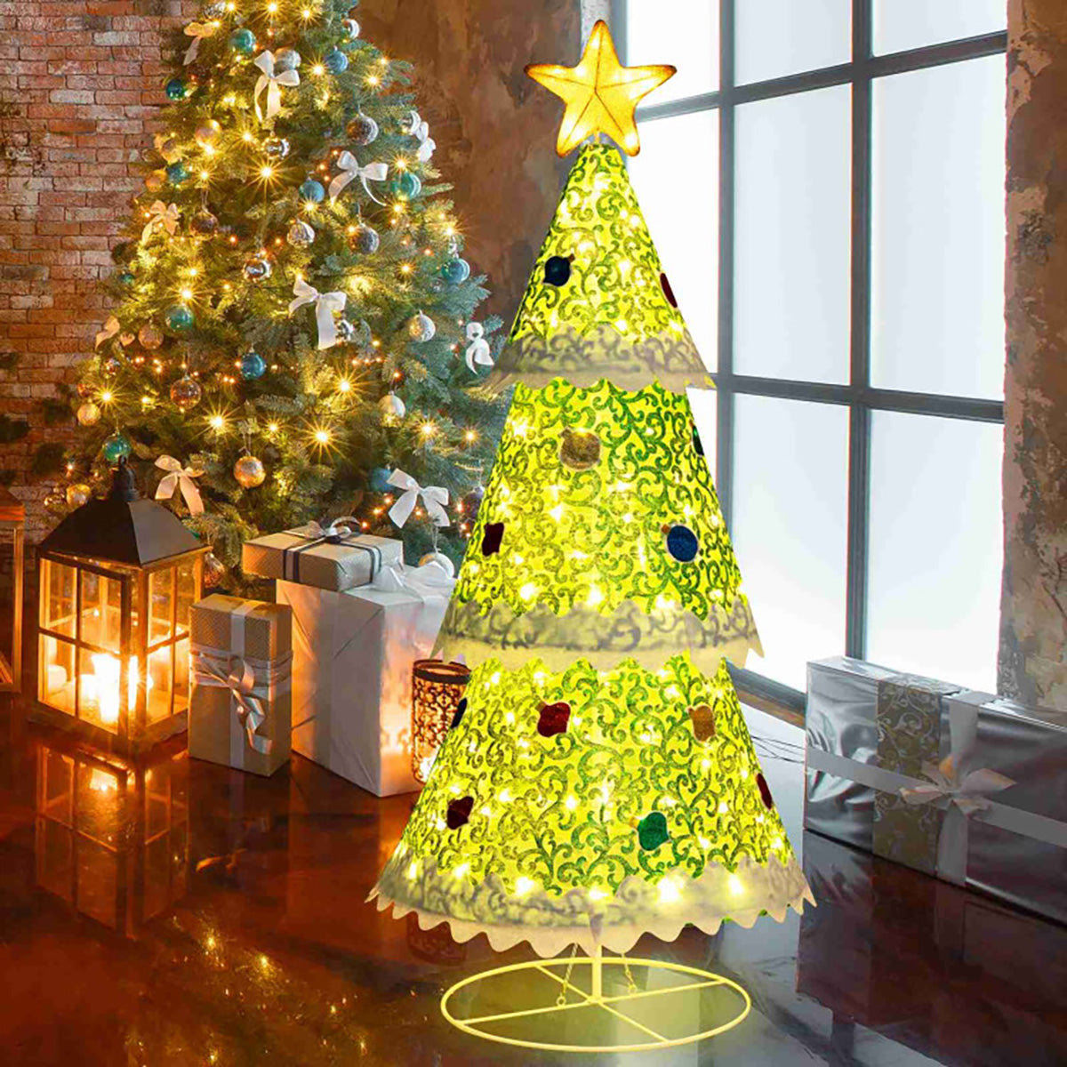 4.6' Pre-Lit Pop-up Christmas Tree