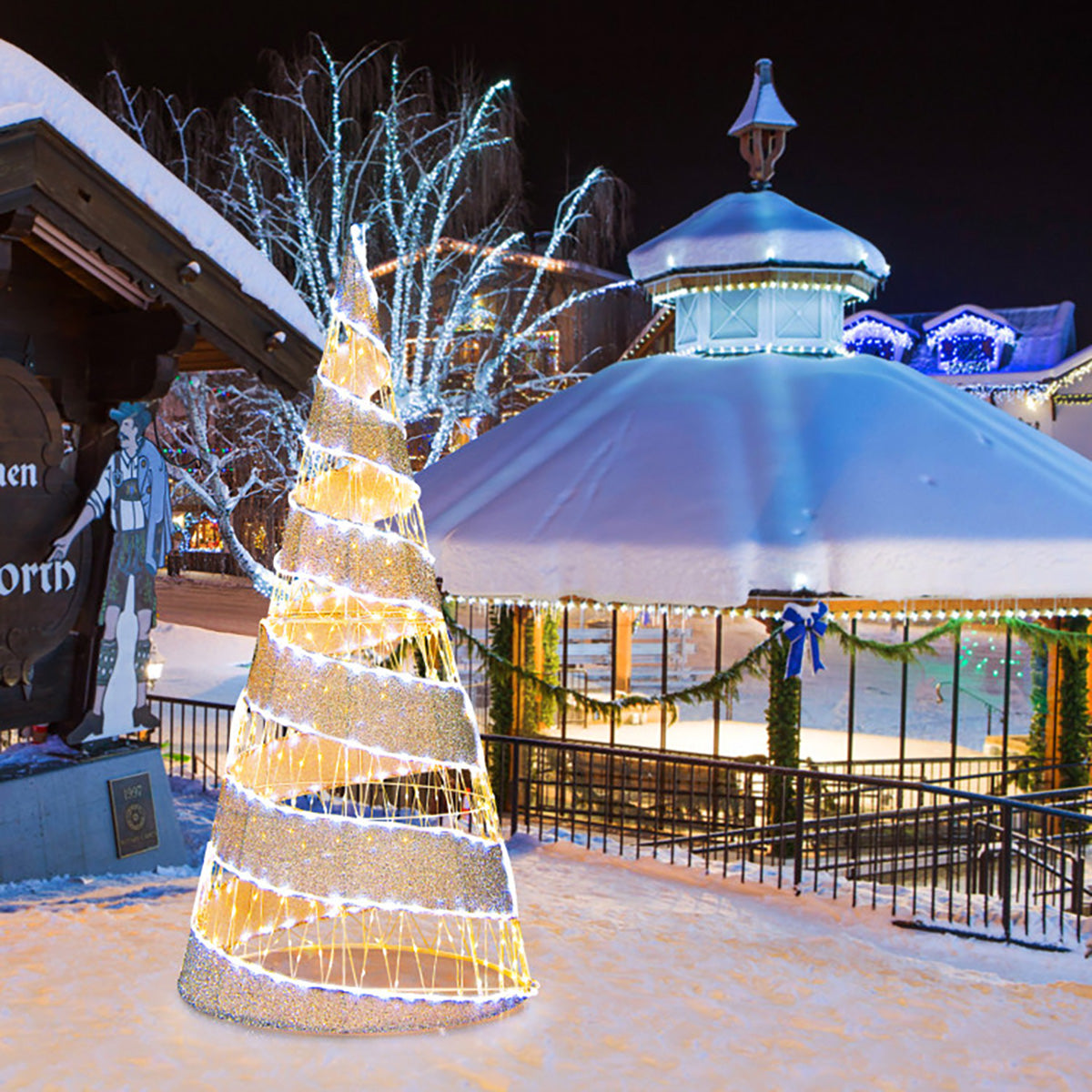 5' Pre-lit Christmas Cone Tree