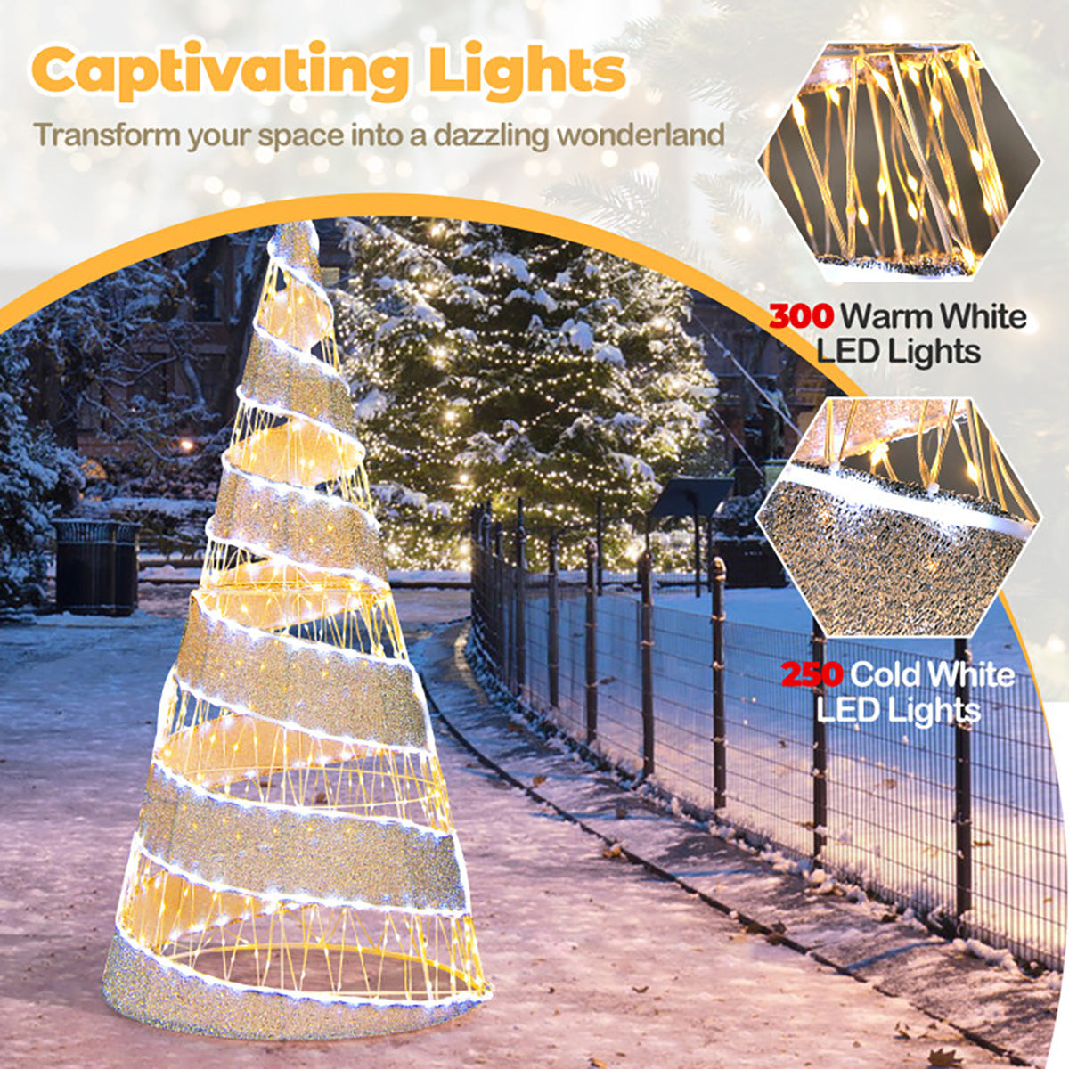 5' Pre-lit Christmas Cone Tree
