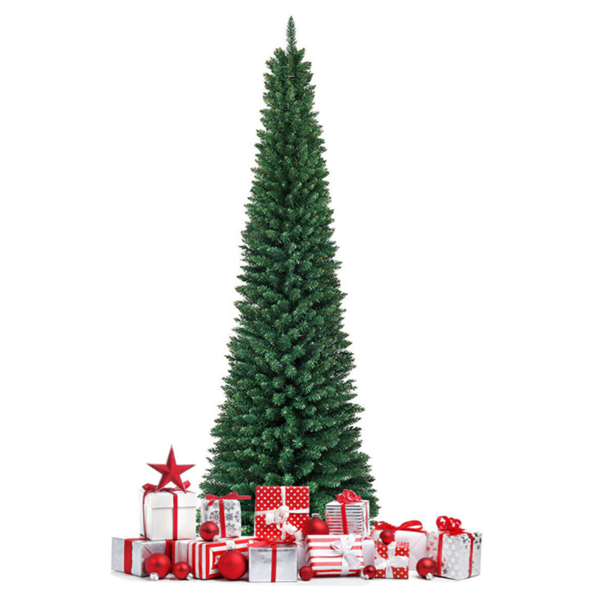 7' Artificial Pencil Christmas Tree