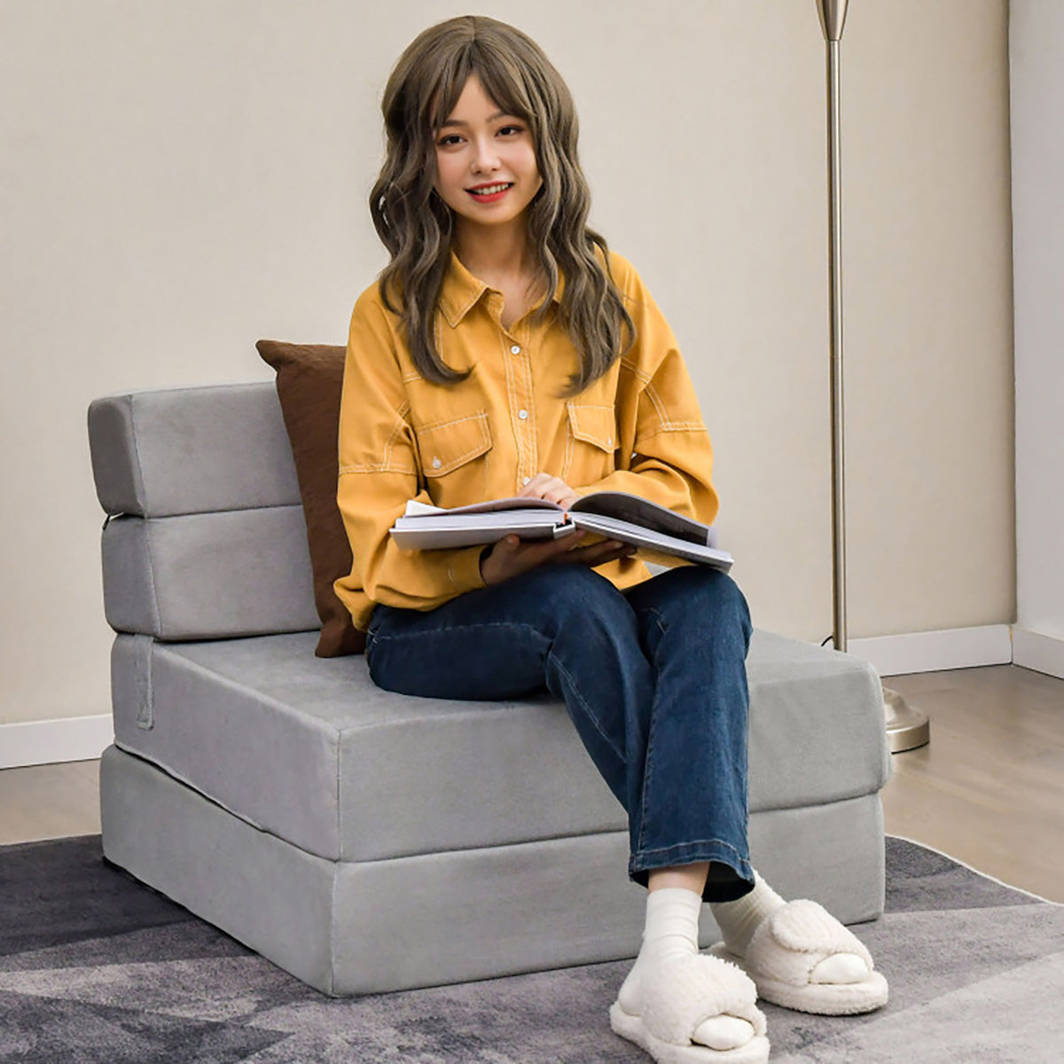 Tri-Fold Sleeper Sofa Bed