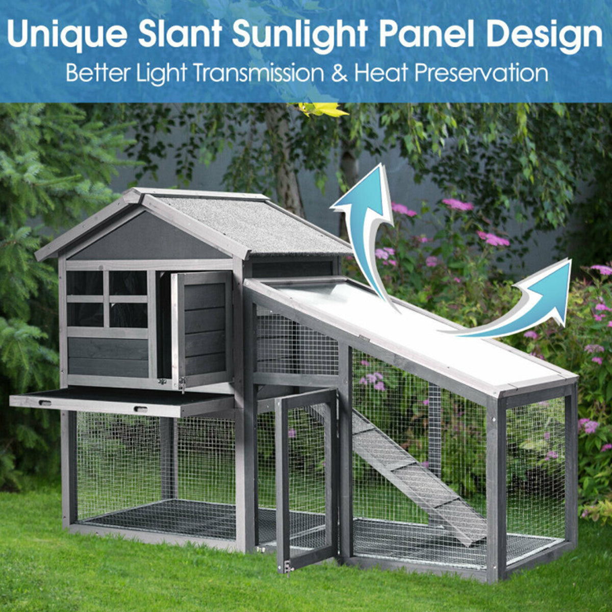 56.5’’ Wood Small Animal Hutch