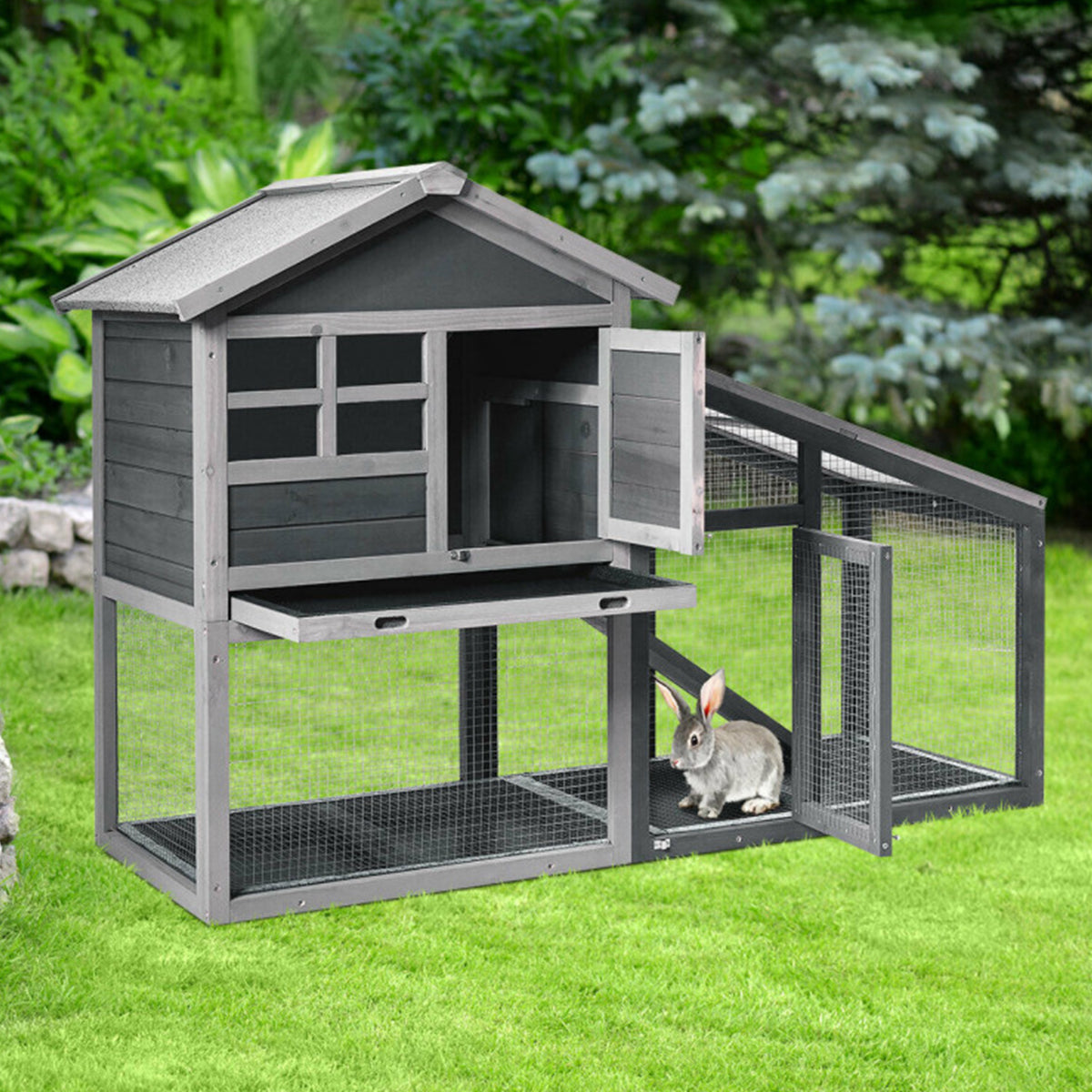 56.5’’ Wood Small Animal Hutch