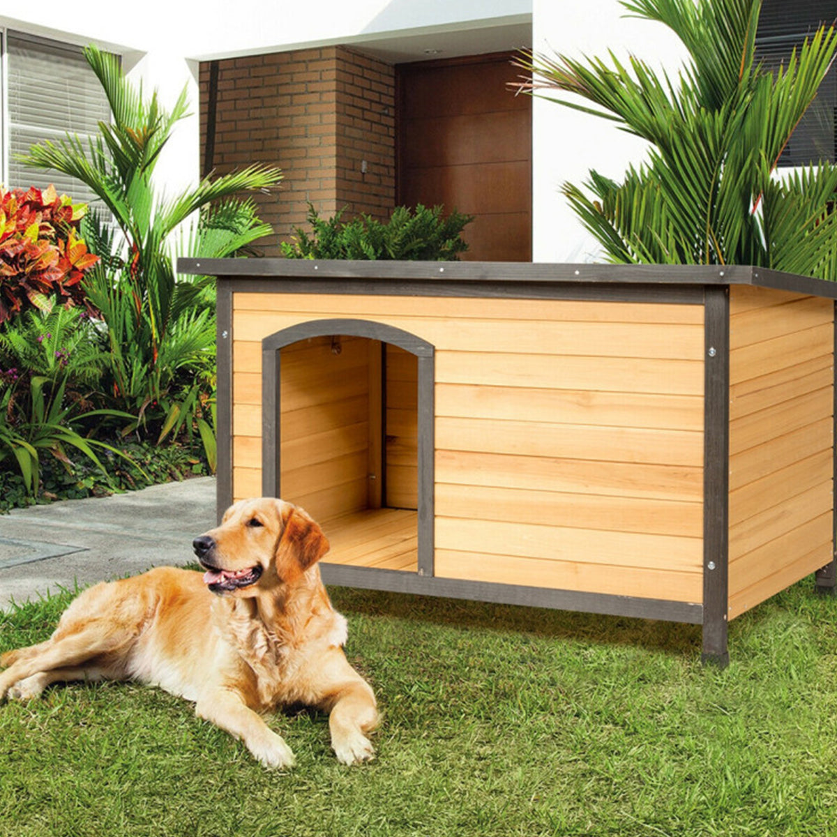 All-Weather Pet Log Cabin
