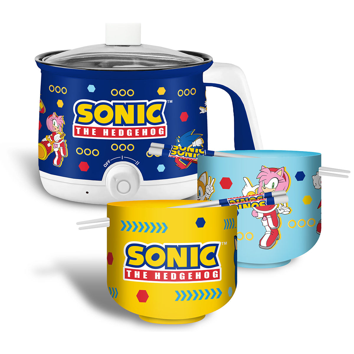Sonic The Hedgehog Hot Pot with Ramen Bowls