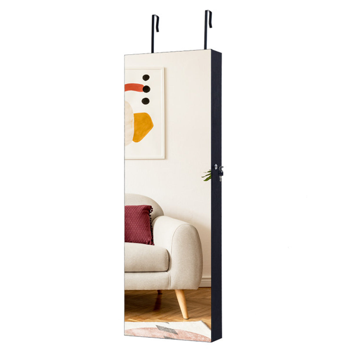 Mirrored Jewelry Cabinet Organizer