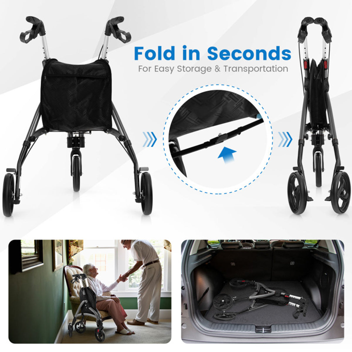 Foldable Rollator Walker