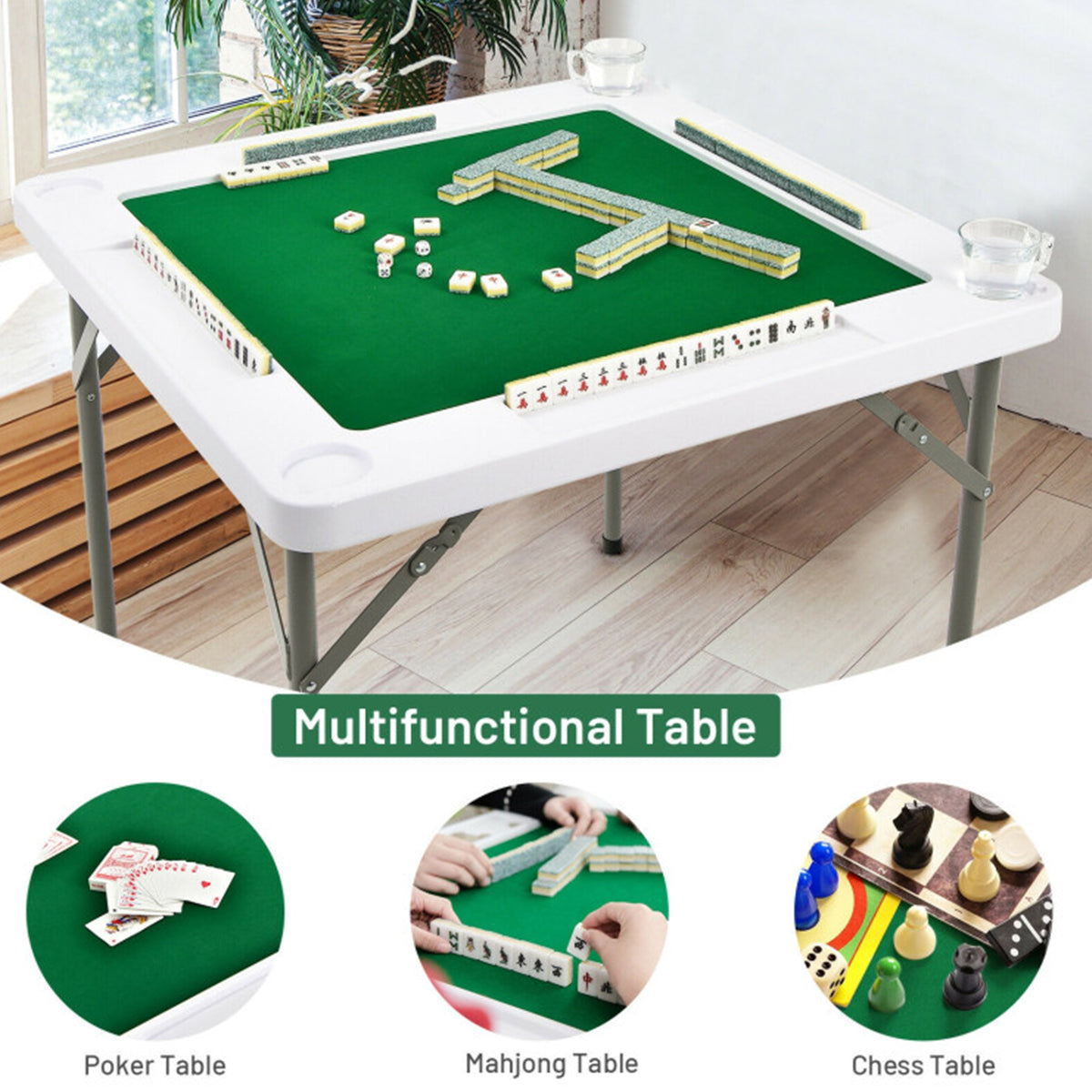 4-Player Mahjong Game Table
