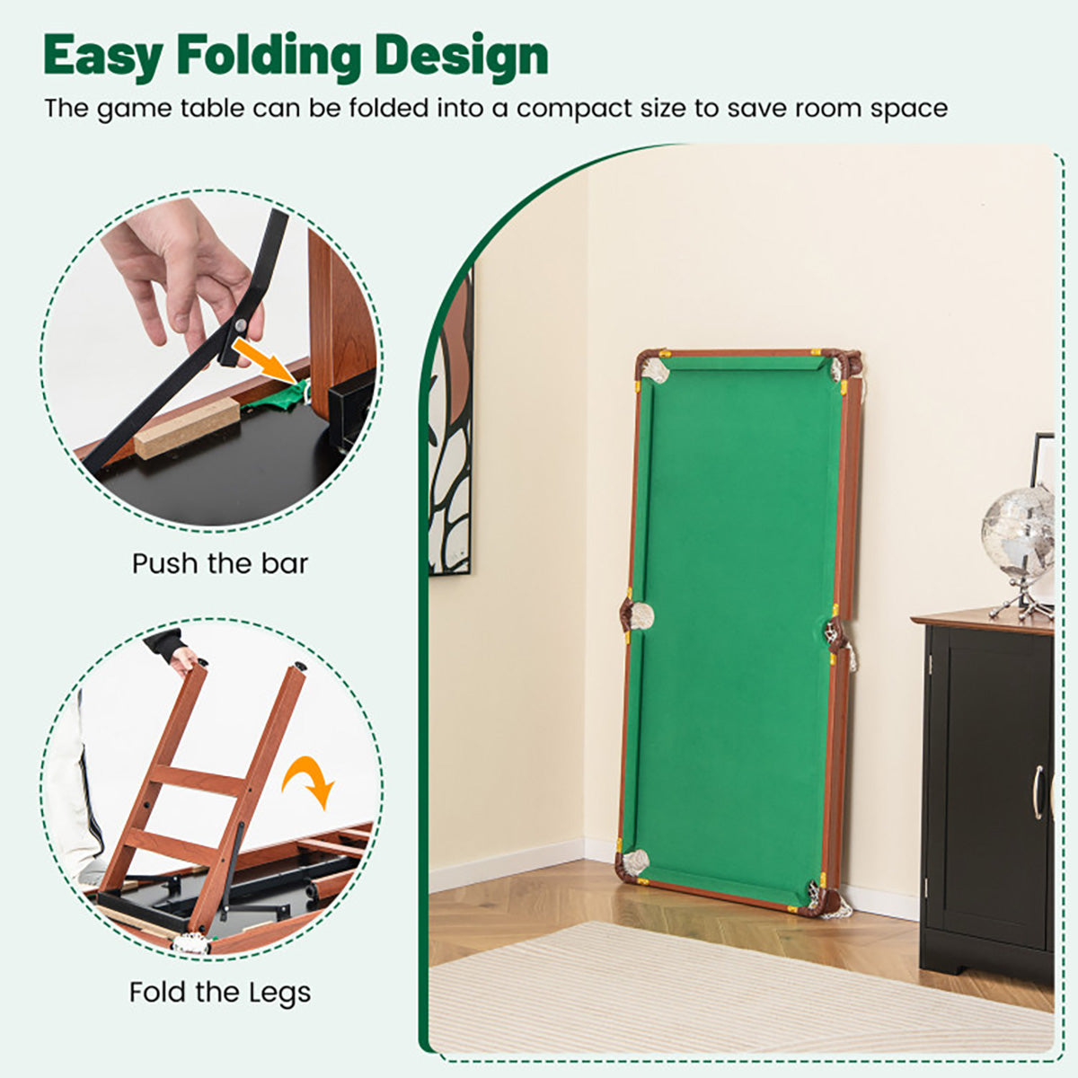 Portable Billiards Table Game Set
