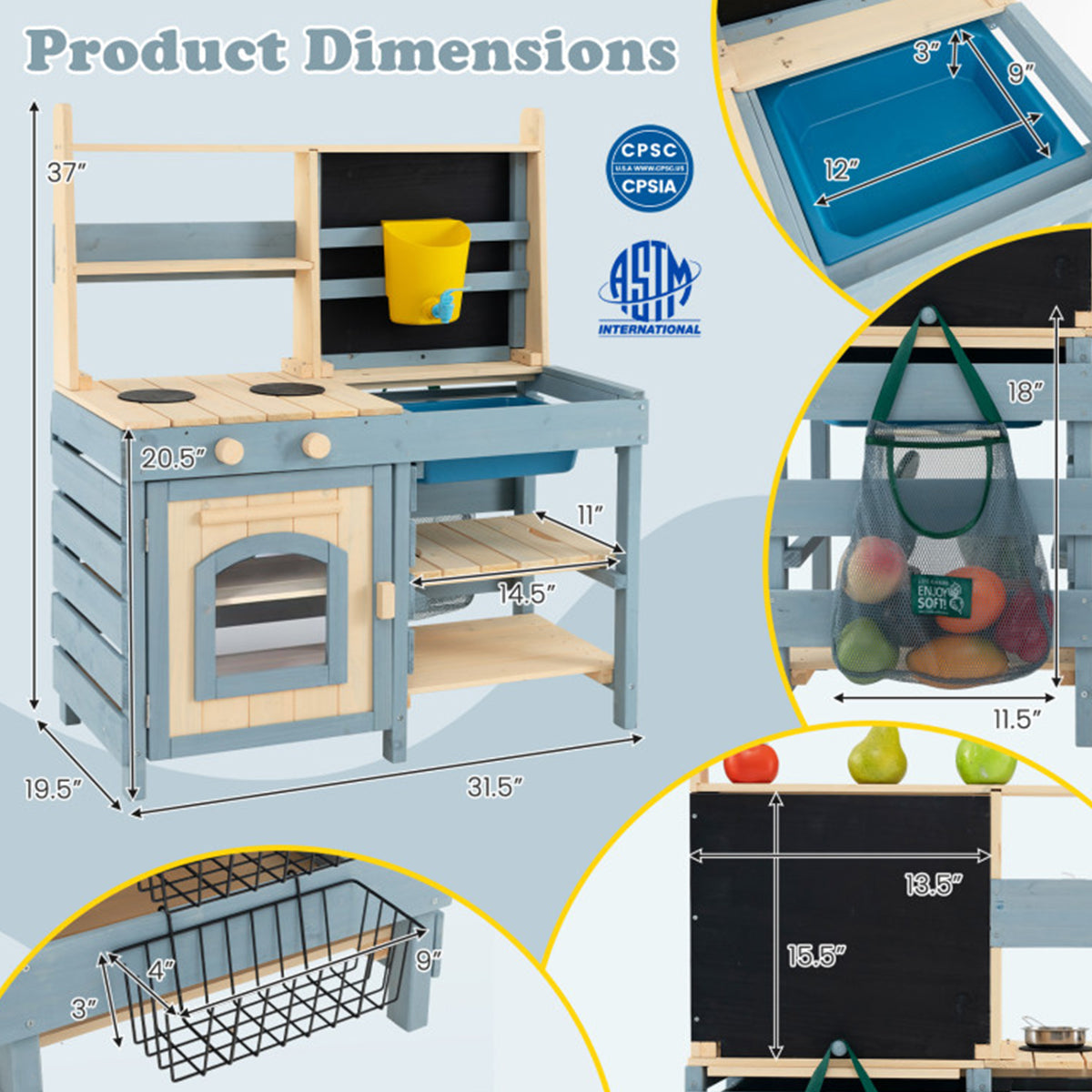 2-in-1 Outdoor Mud Kitchen