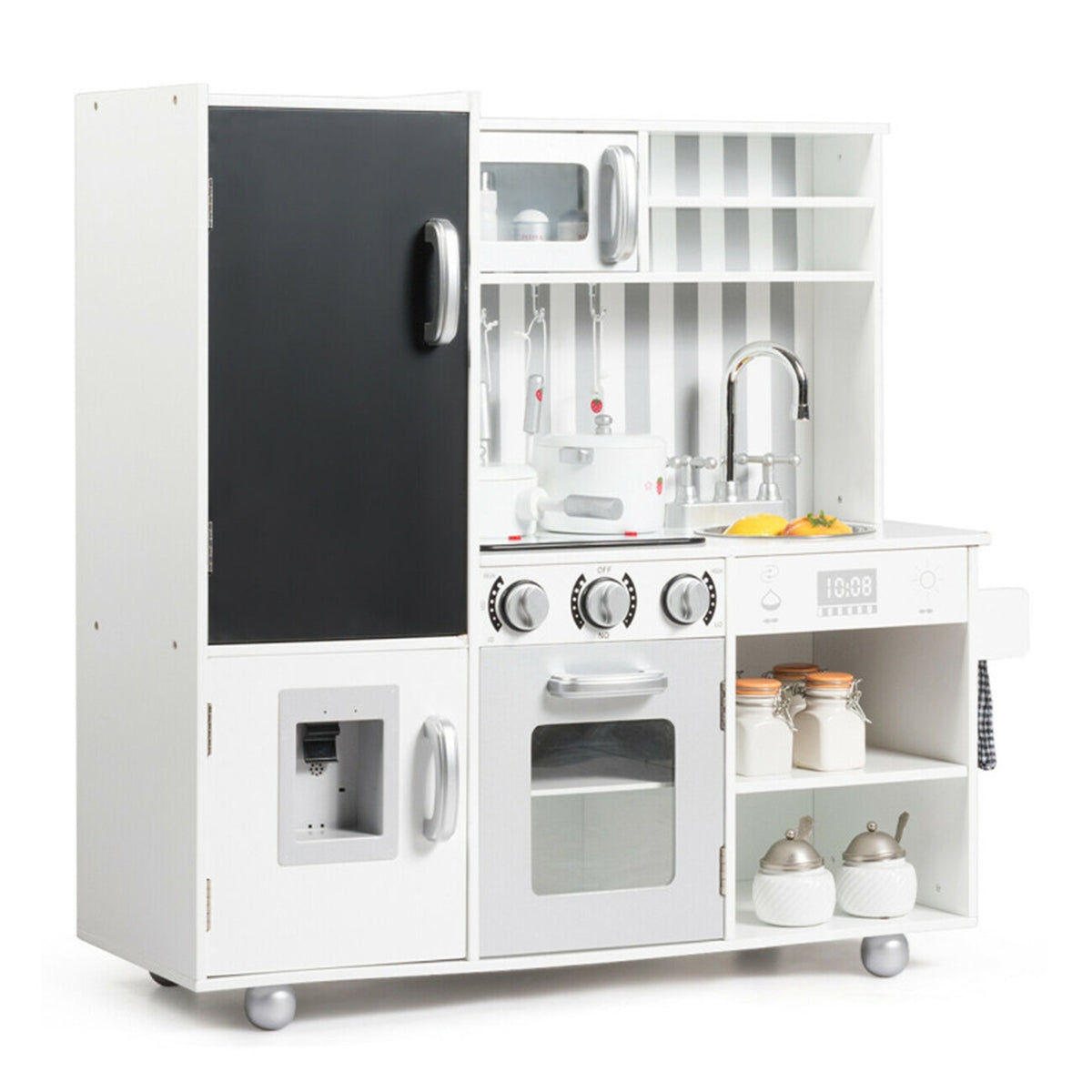 Wooden Pretend Play Kitchen with Sound