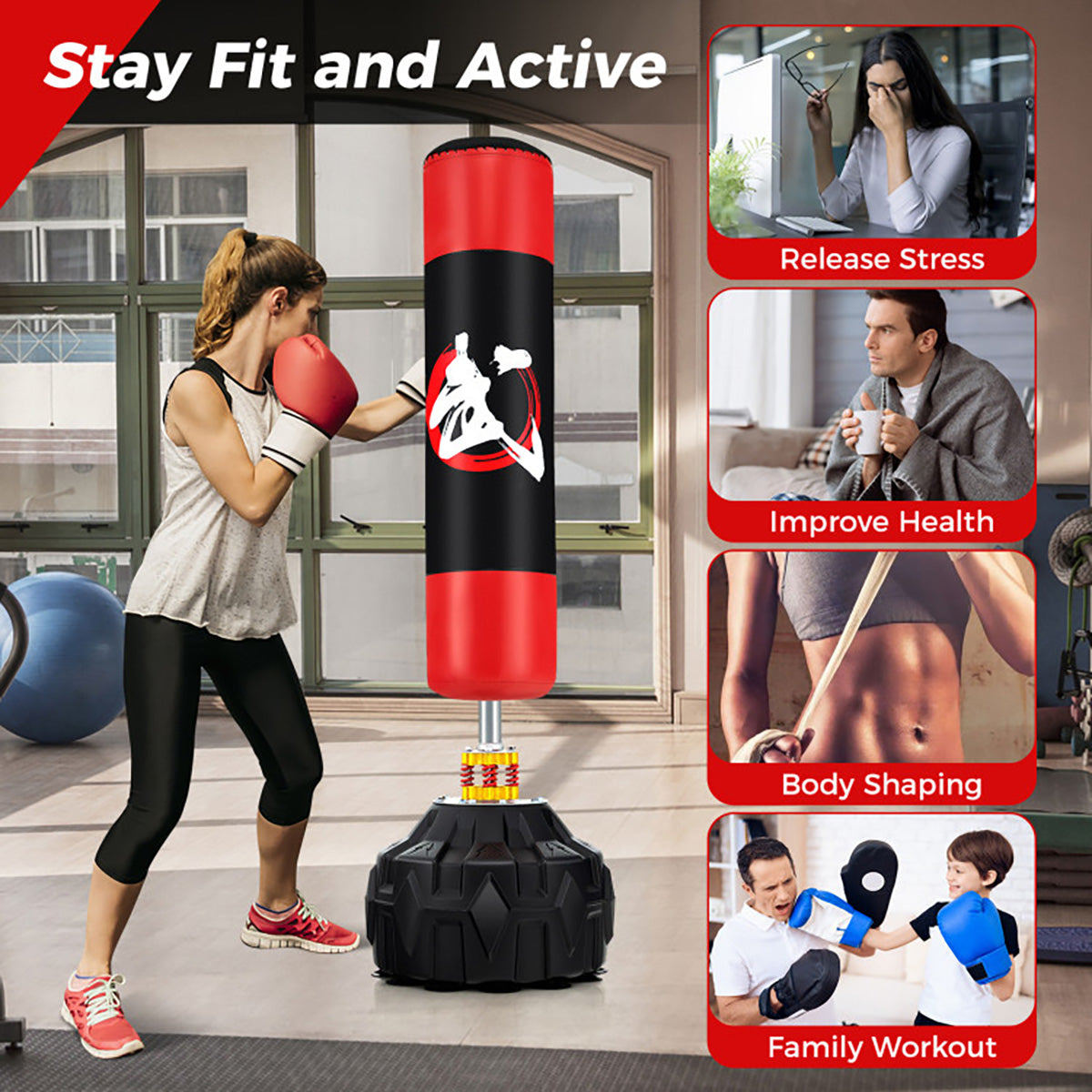 70'' Freestanding Punching Bag