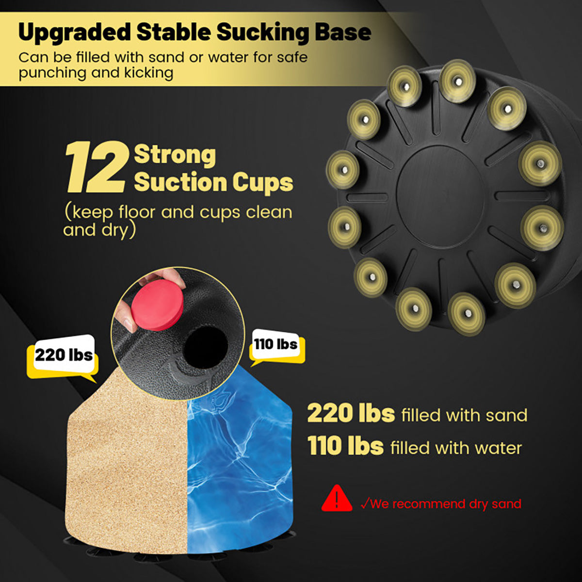 68'' Freestanding Punching and Kickboxing Bag