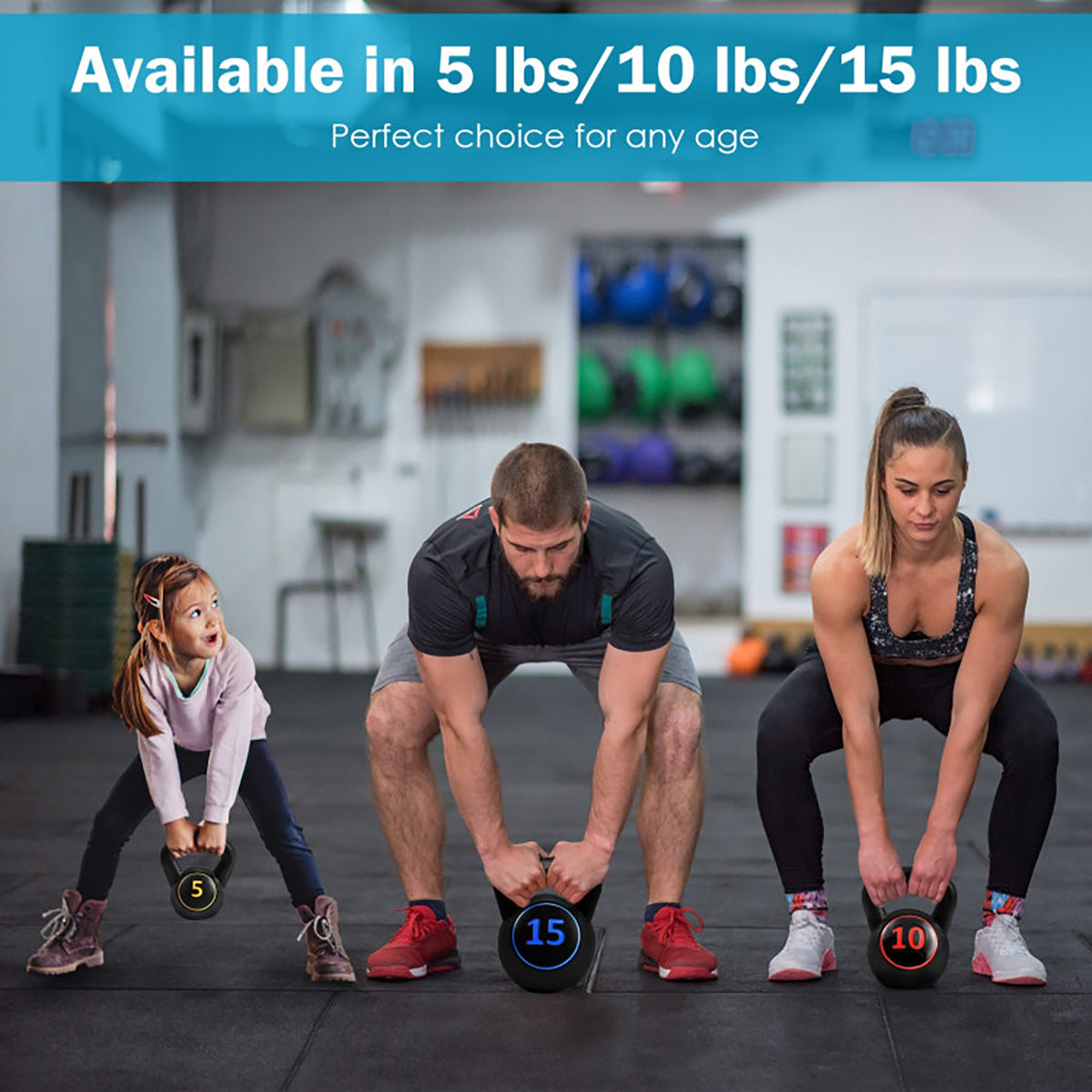 3-Piece Kettlebell Weights Set