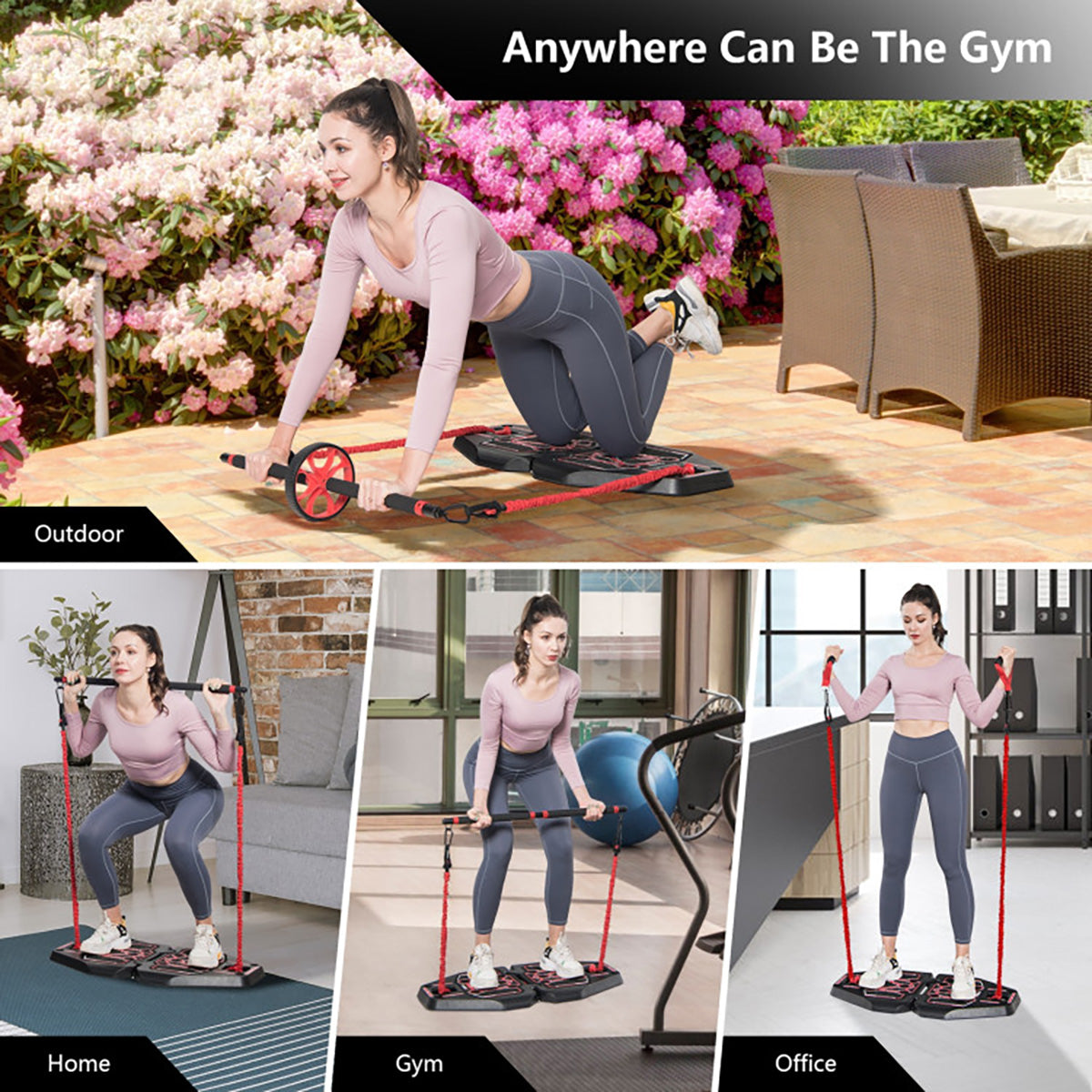All-in-One Portable Pushup Board Home Gym